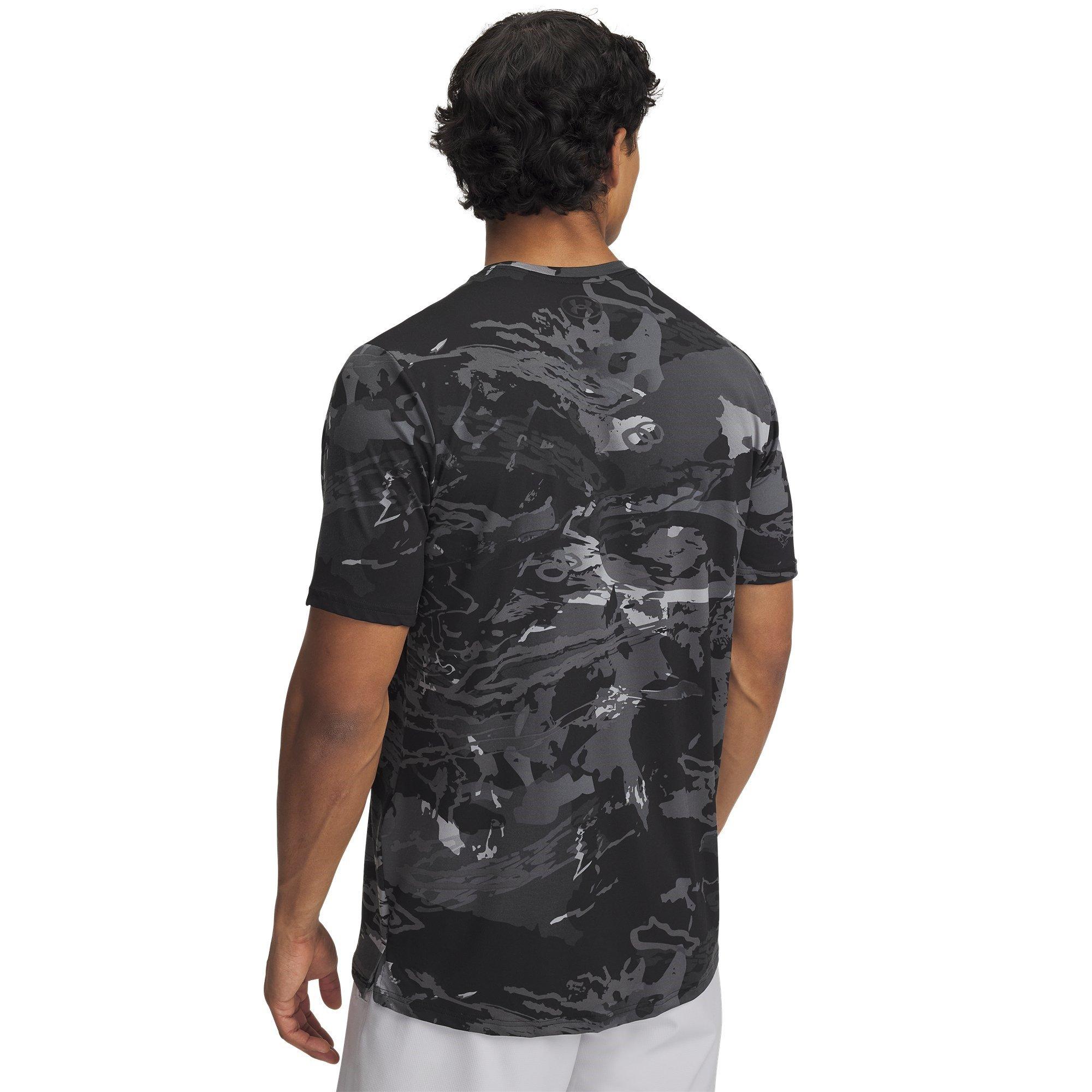 Blk/Anthracite - Under Armour - Men's Energy Print Short-Sleeve Performance Gym Top - 2