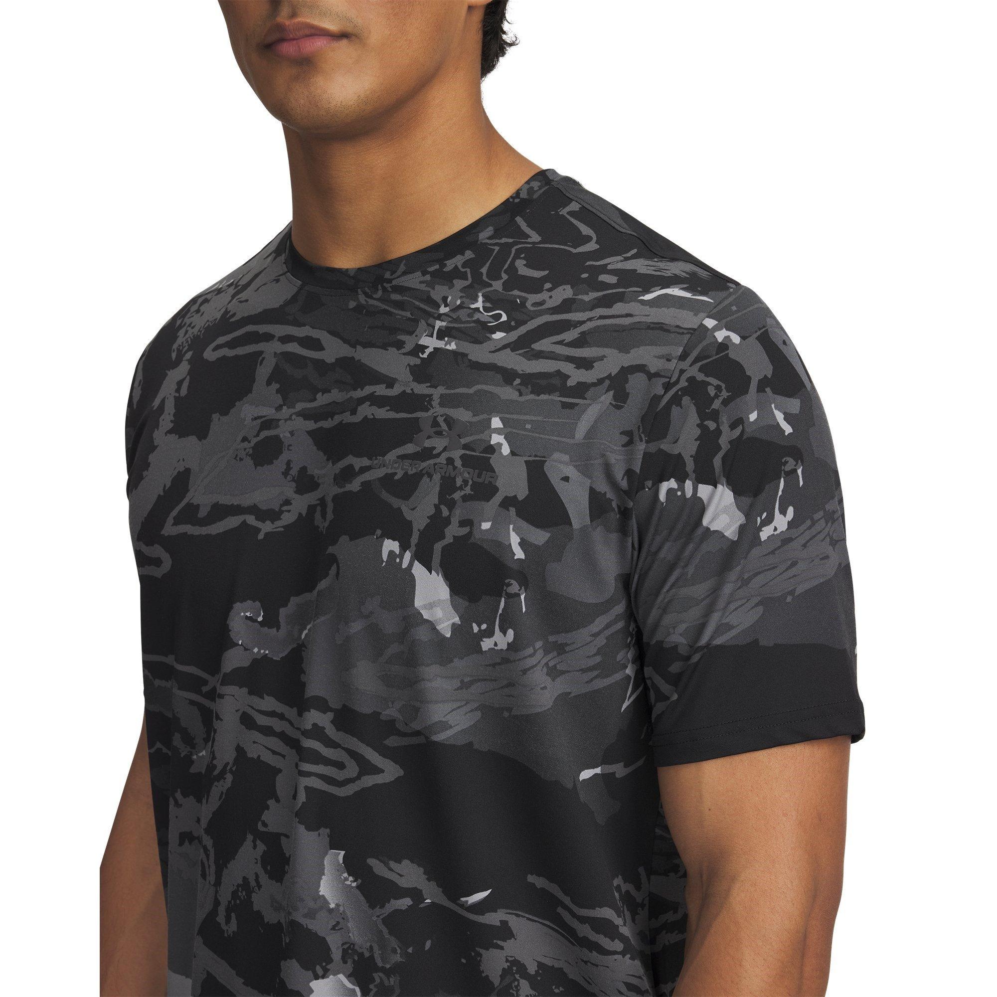 Blk/Anthracite - Under Armour - Men's Energy Print Short-Sleeve Performance Gym Top - 3