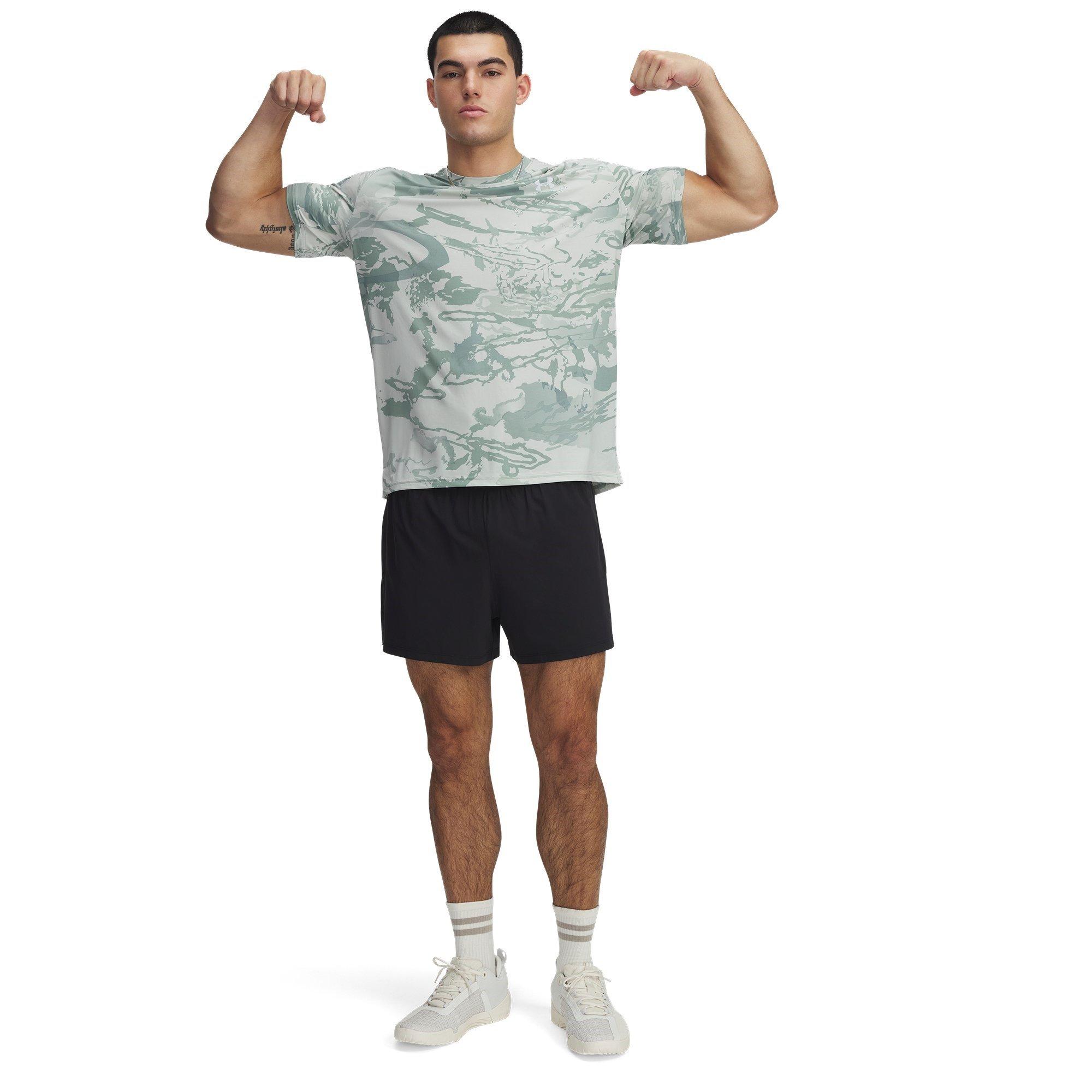 Green/Black - Under Armour - Men's Energy Print Short-Sleeve Performance Gym Top - 3