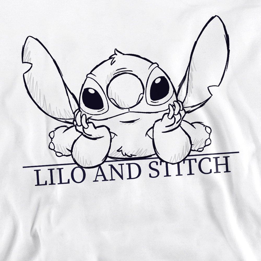 White - Disney - Lilo & Stitch Relax Sketch Sweatshirt White - 2