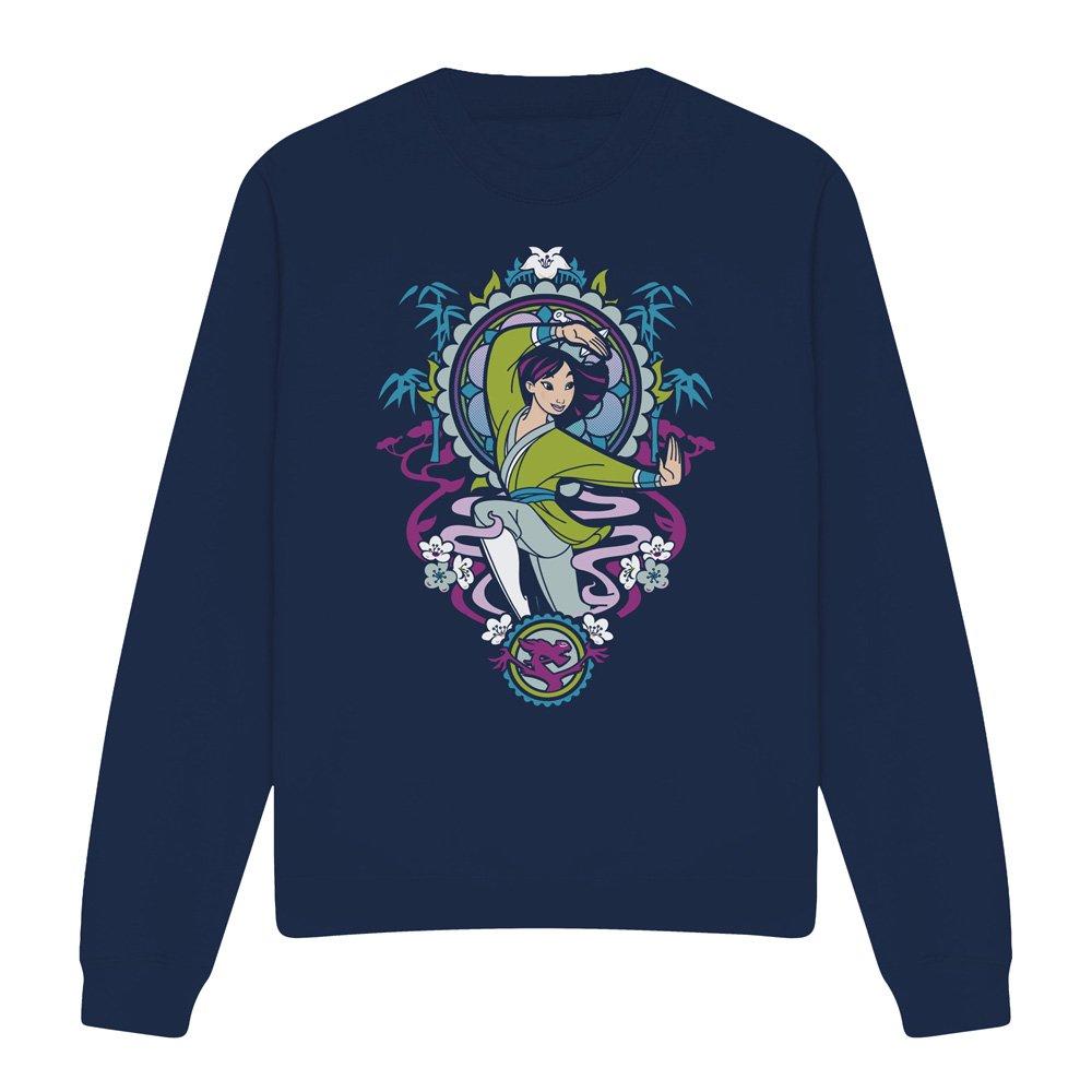 Navy - Disney - Mulan Stained Glass Sweatshirt Navy - 4