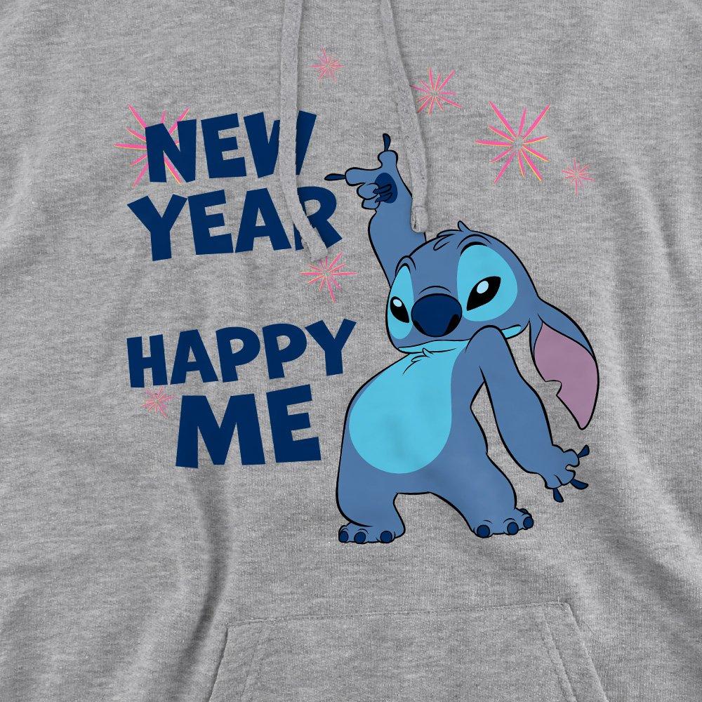 Light Grey - Disney - Lilo & Stitch New Year Happy Me Hoodie Light Grey - 2