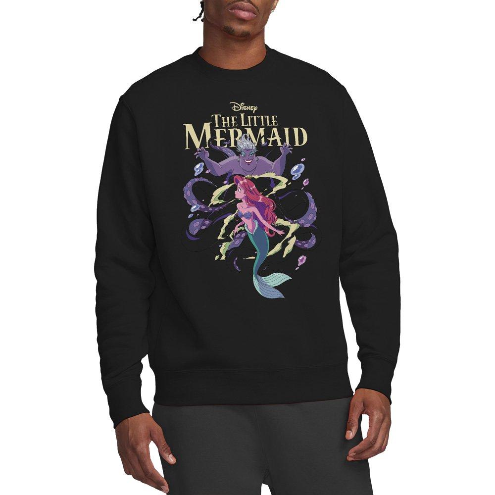 Black - Disney - Little Mermaid Ariel And Ursula Anime Sweatshirt - 1