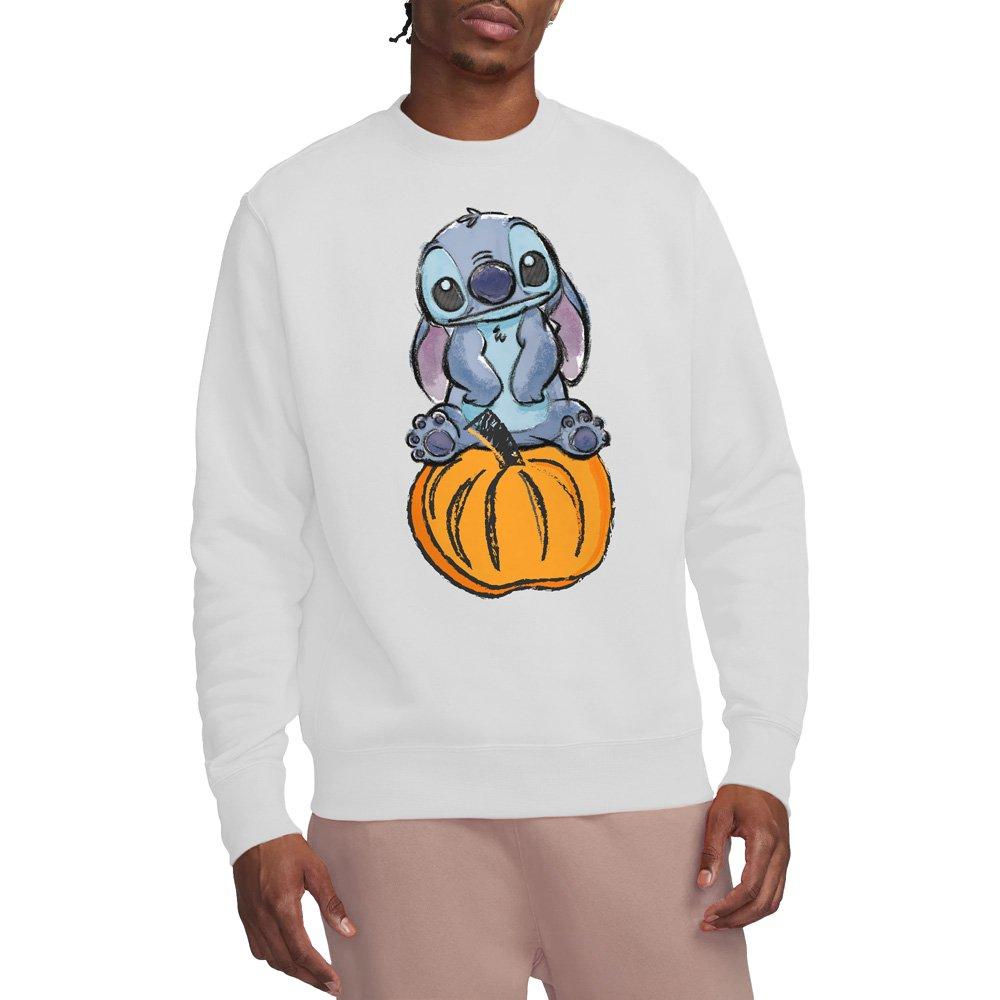 White - Disney - Lilo & Stitch Pumpkin Sketch Sweatshirt White - 1