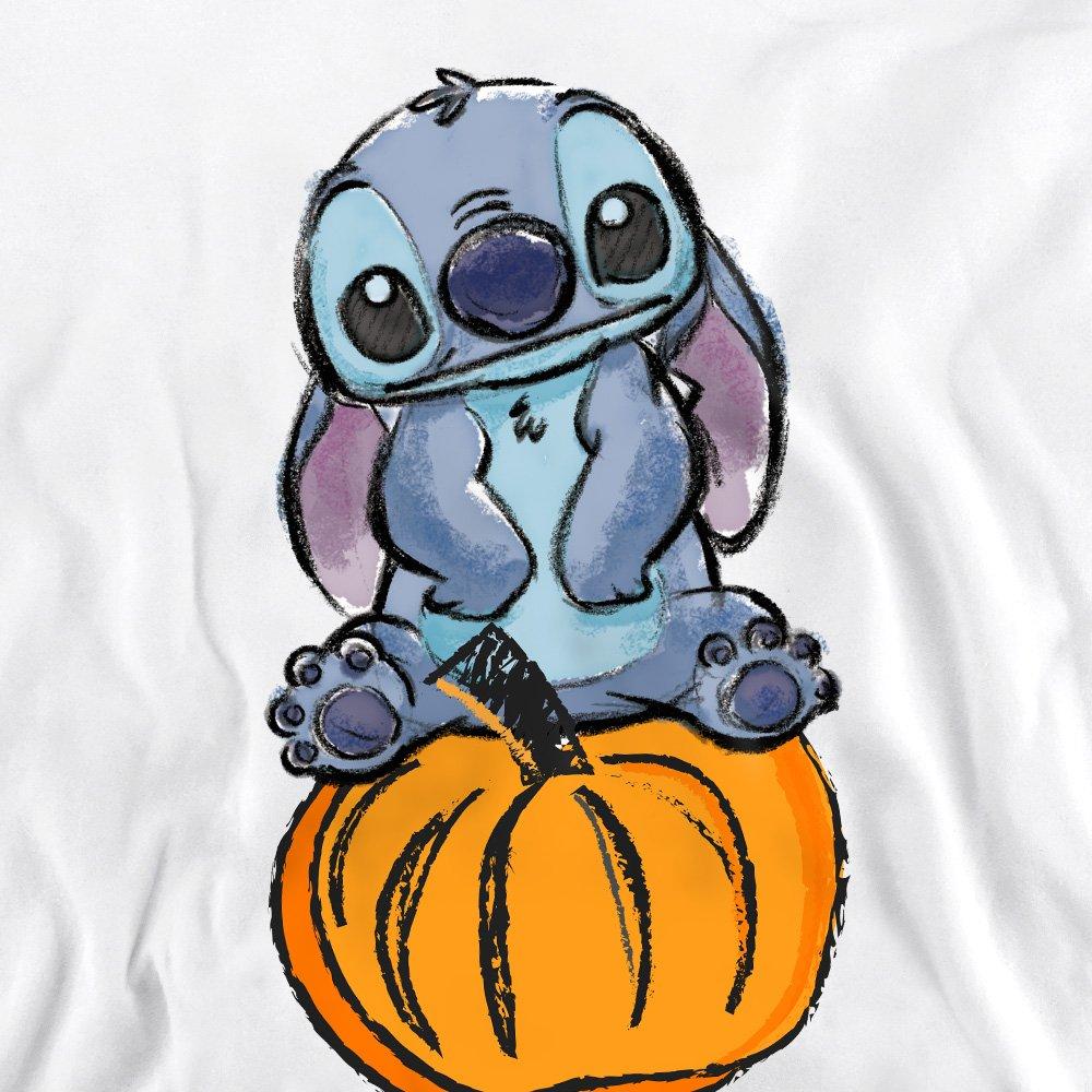 White - Disney - Lilo & Stitch Pumpkin Sketch Sweatshirt White - 2