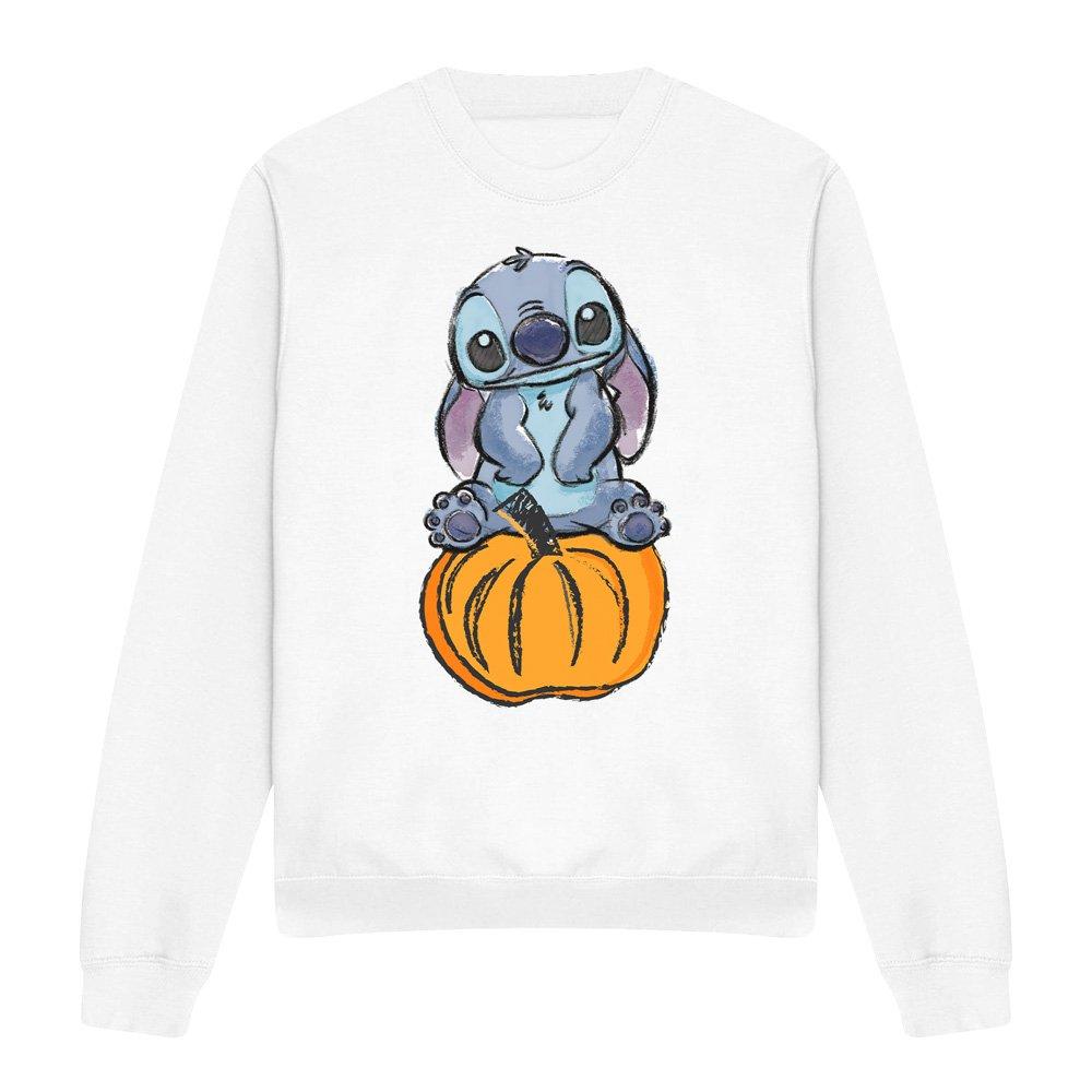 White - Disney - Lilo & Stitch Pumpkin Sketch Sweatshirt White - 4