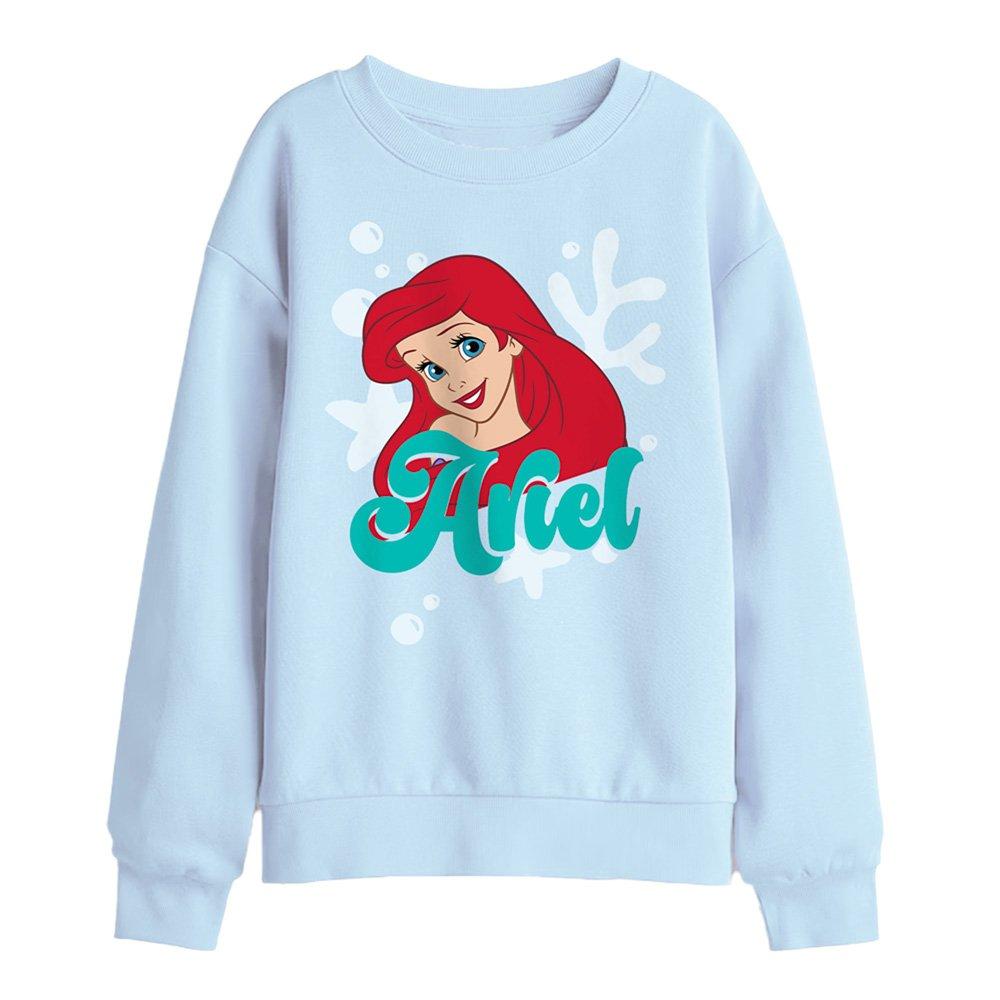 Light Blue - Disney - Ariel Face Kids Sweatshirt Light Blue - 1