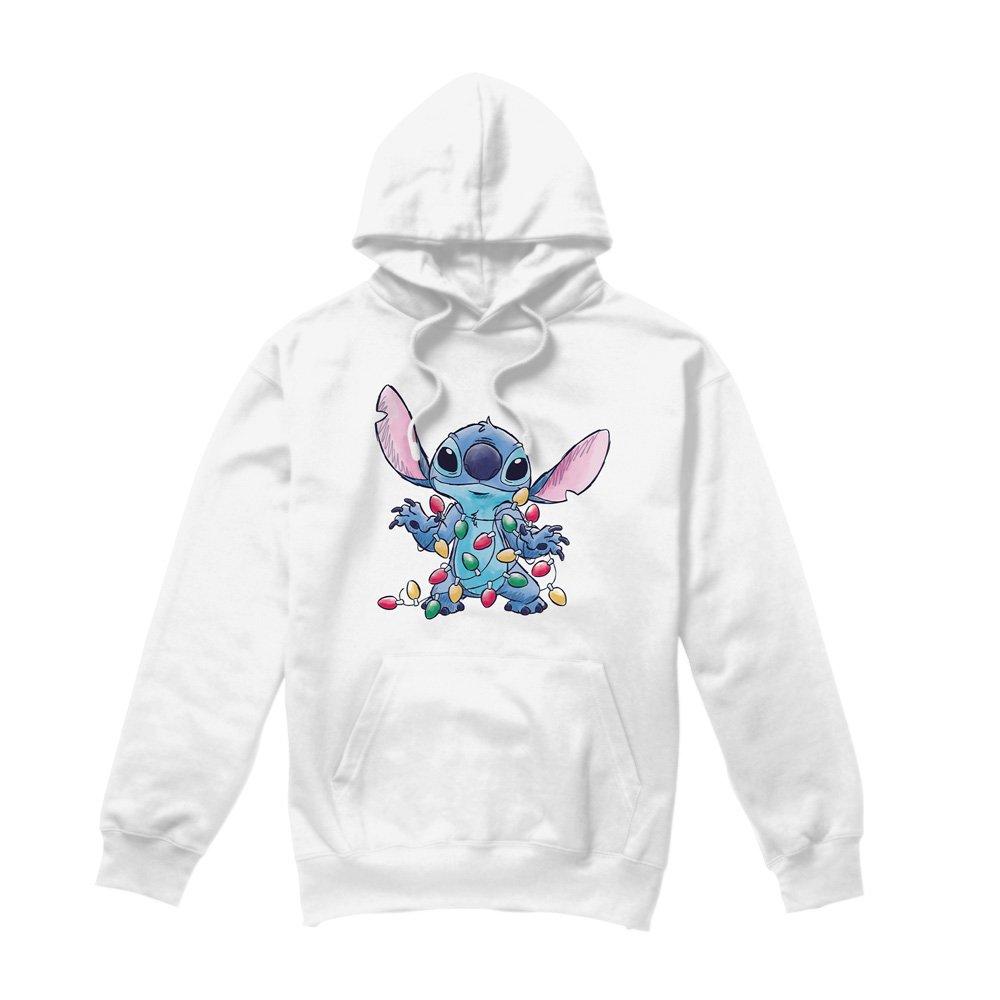 White - Disney - Lilo & Stitch Tangled Christmas Lights Sketch Hood - 4