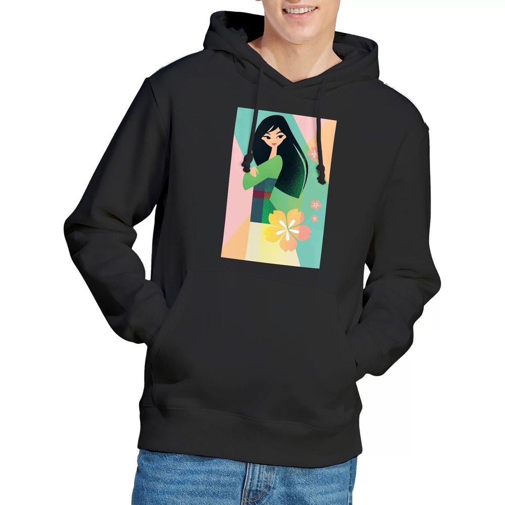 Black - Disney - Mulan Simplistic Illustration Mens Hoodie Black - 1
