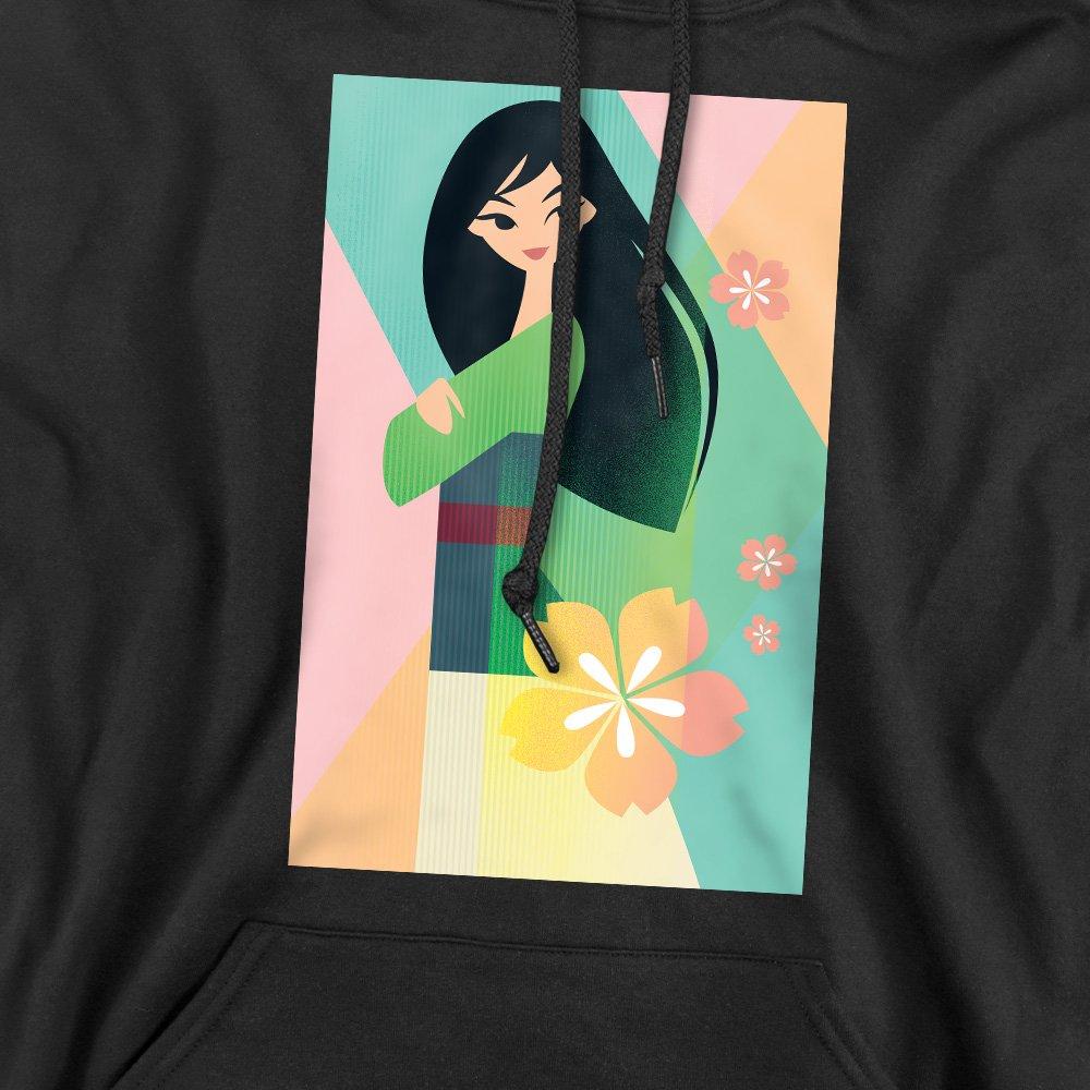 Black - Disney - Mulan Simplistic Illustration Mens Hoodie Black - 2