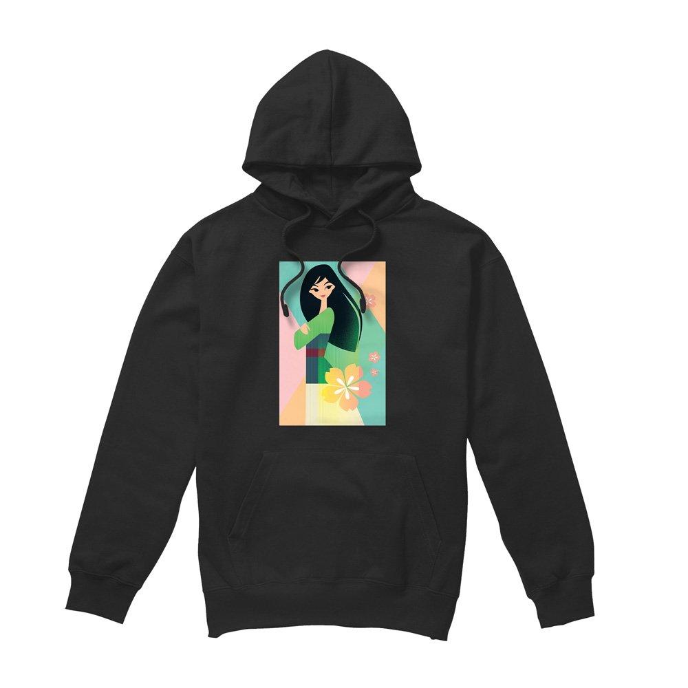 Black - Disney - Mulan Simplistic Illustration Mens Hoodie Black - 4