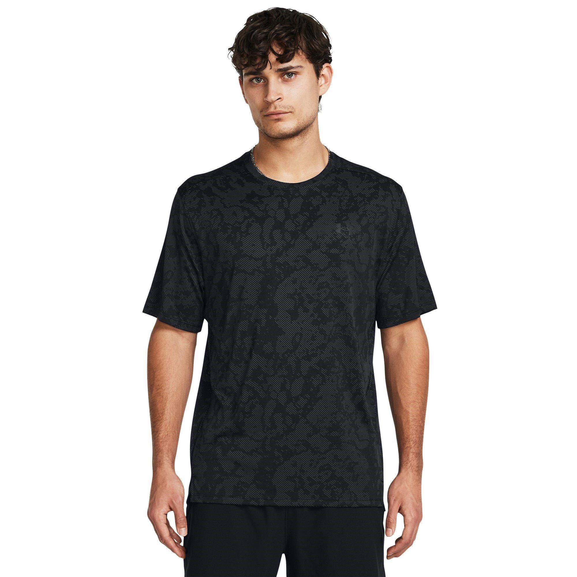 Black/Black - Under Armour - Tech Vent Geode Short-Sleeve Performance Gym Top - 2