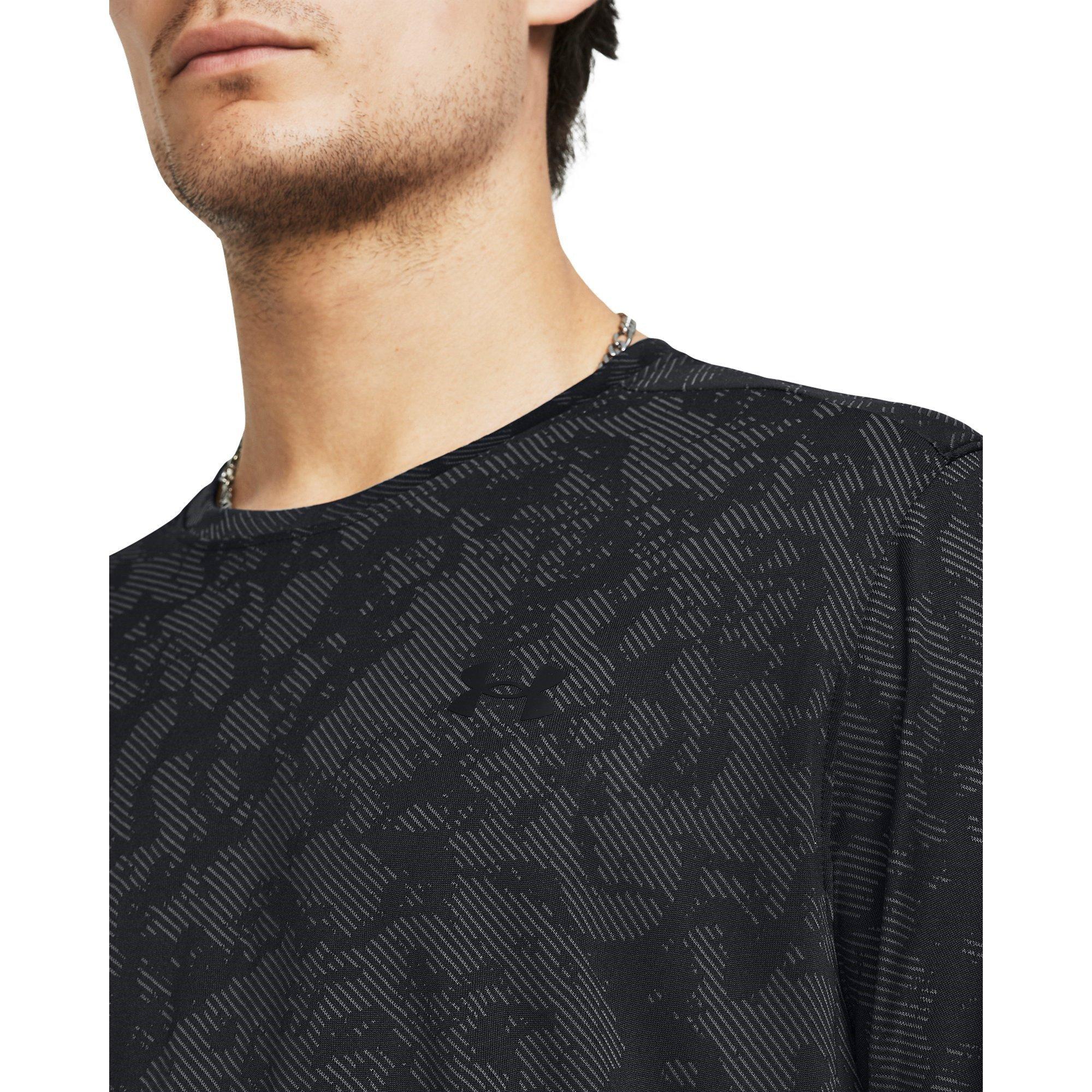 Black/Black - Under Armour - Tech Vent Geode Short-Sleeve Performance Gym Top - 4