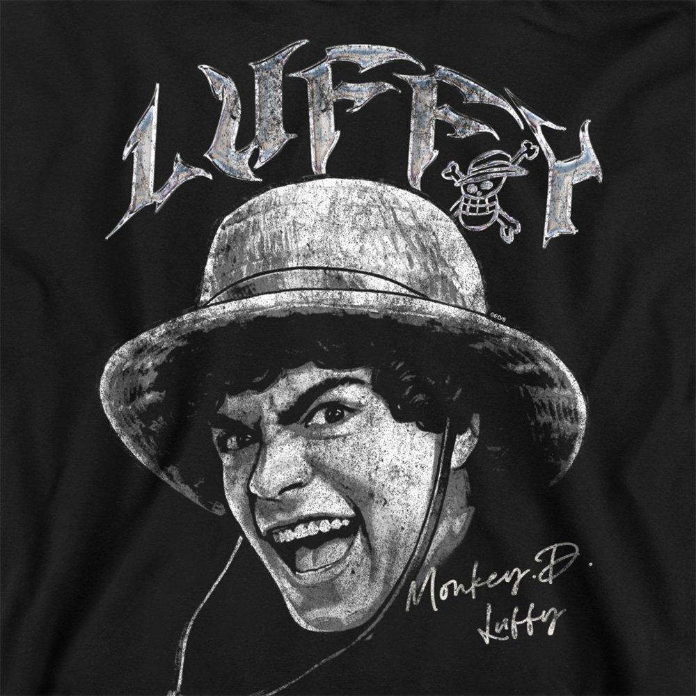 Black - One Piece - One Piece Luffy Heavy Metal Sweatshirt Black - 2