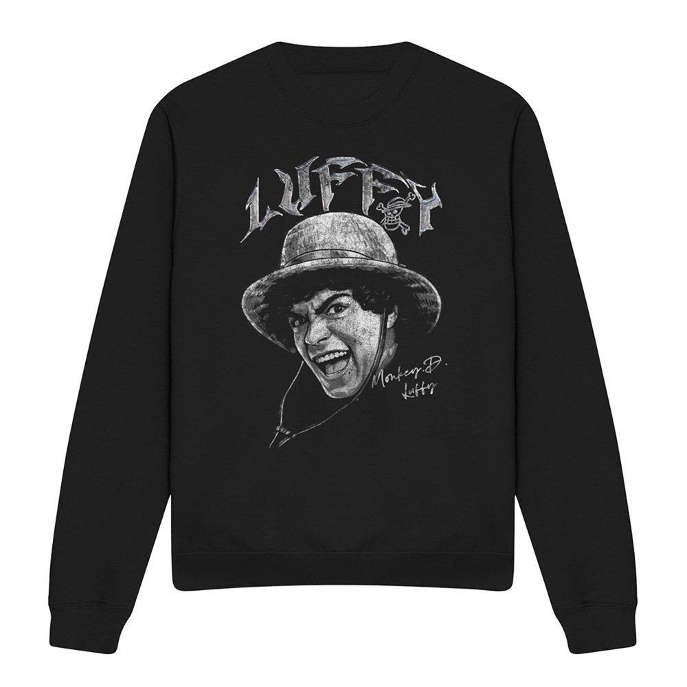 Black - One Piece - One Piece Luffy Heavy Metal Sweatshirt Black - 4