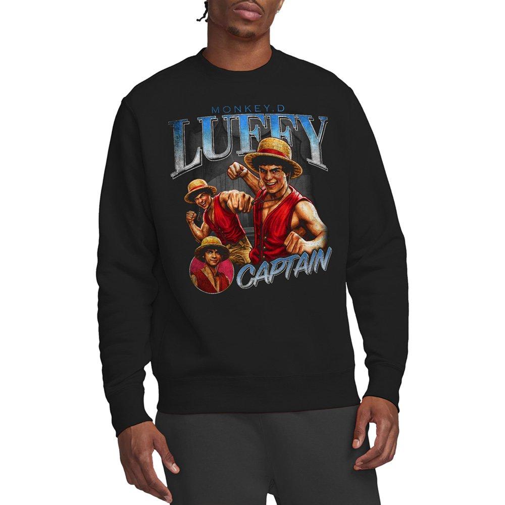 Black - One Piece - One Piece Luffy Homage Sweatshirt Black - 1
