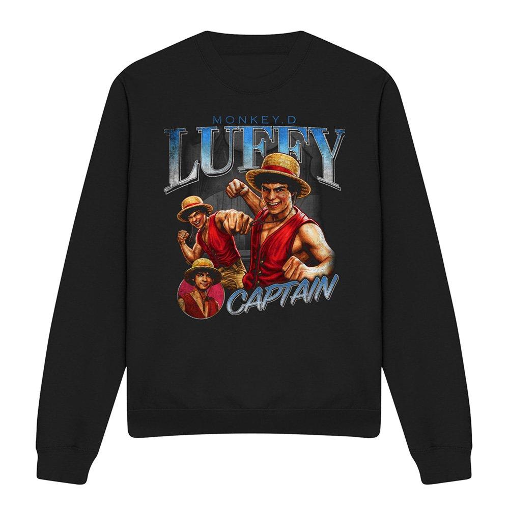Black - One Piece - One Piece Luffy Homage Sweatshirt Black - 4