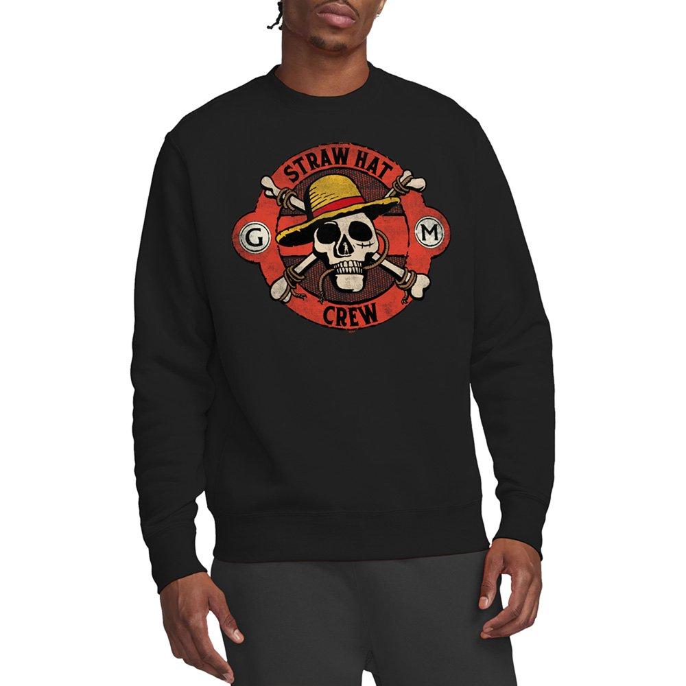 Black - One Piece - One Piece Straw Hat Crew Skull Sweatshirt Black - 1