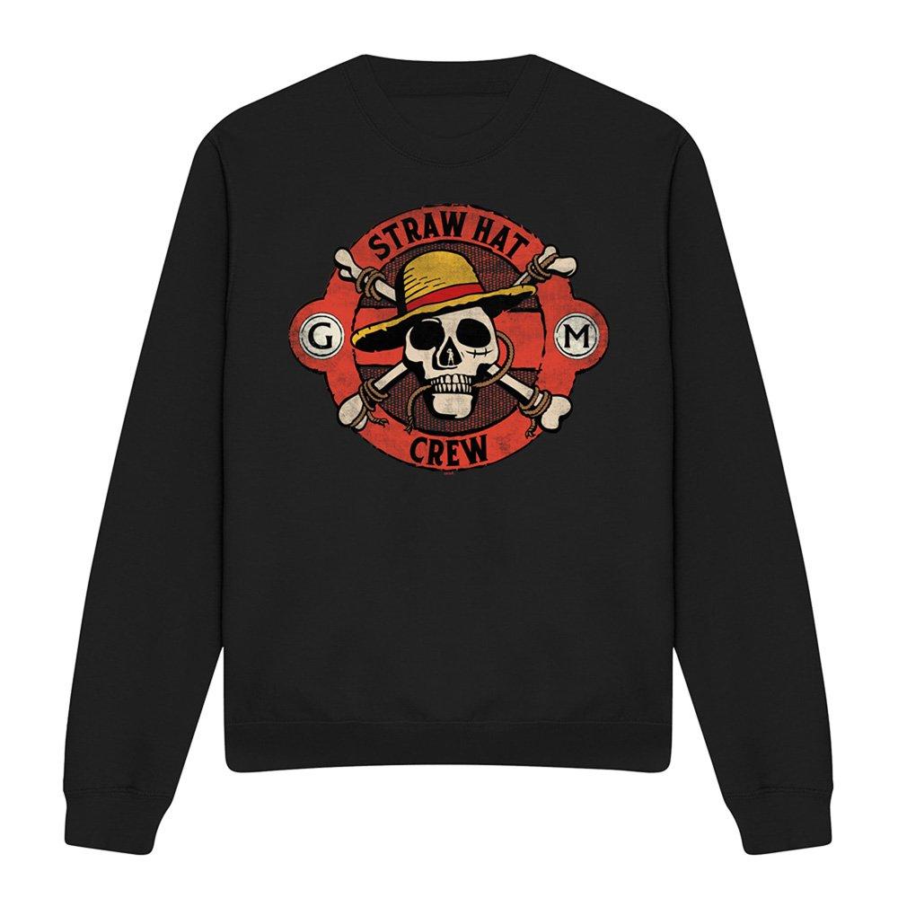 Black - One Piece - One Piece Straw Hat Crew Skull Sweatshirt Black - 4