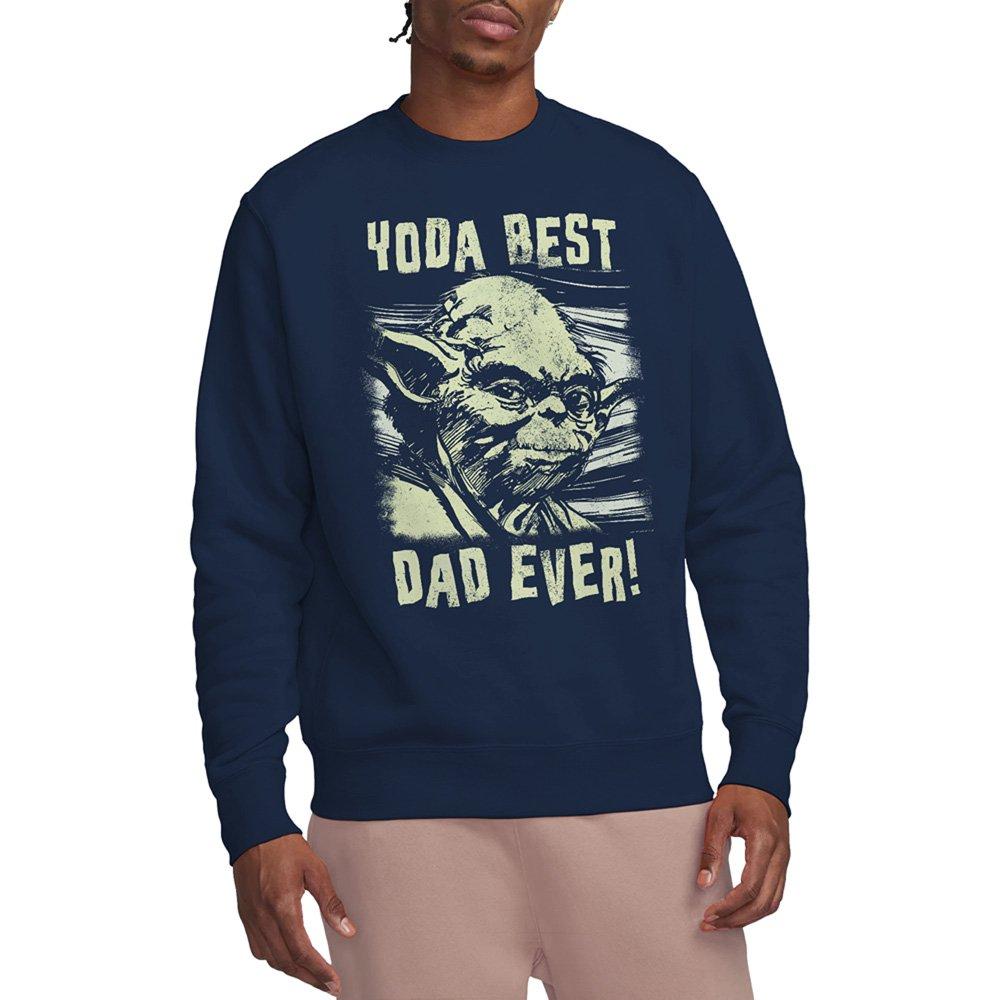 Navy - Star Wars - Star Wars Yoda Best Dad Comic Sweatshirt Navy - 1