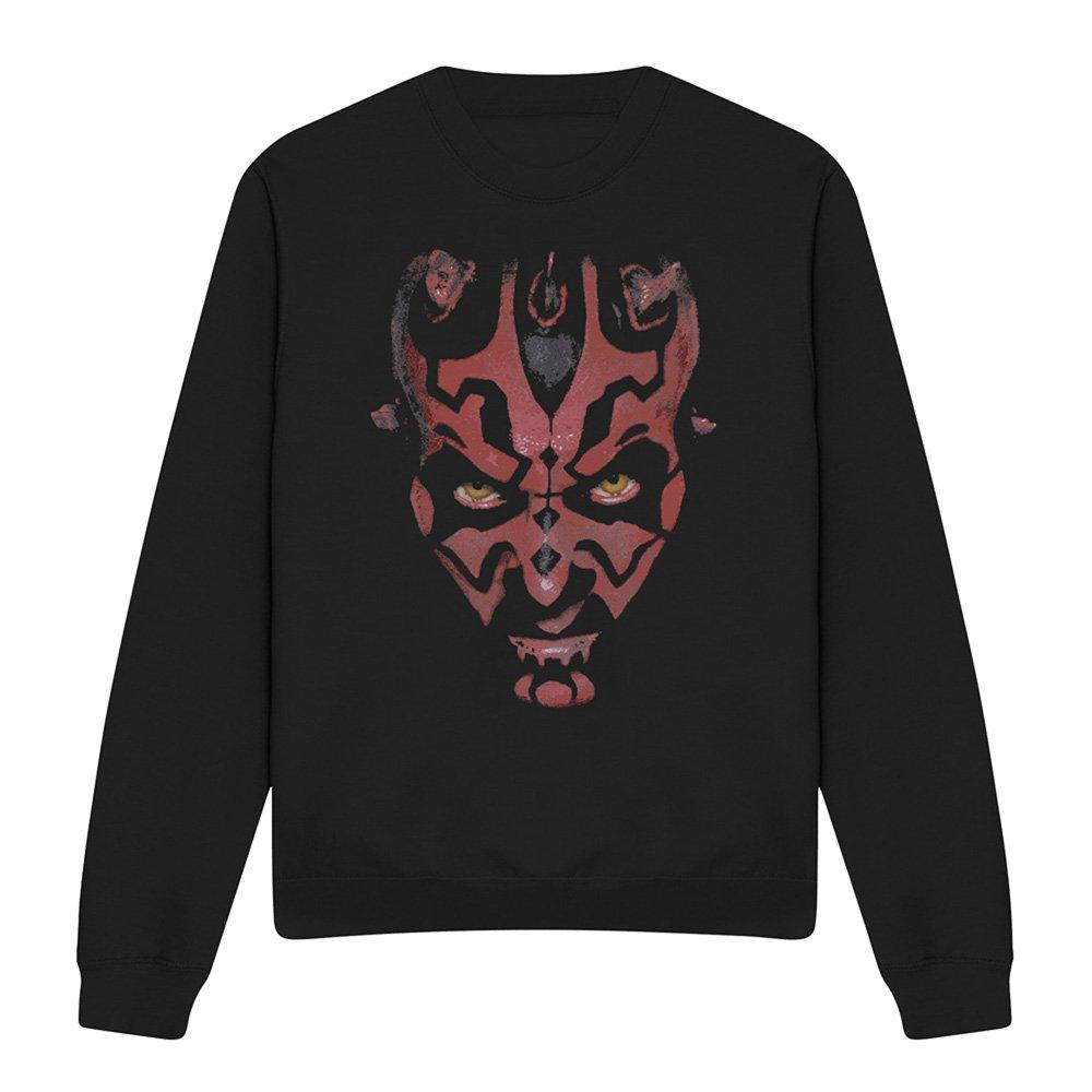 Black - Star Wars - Star Wars Darth Maul Large Face Sweatshirt Black - 4