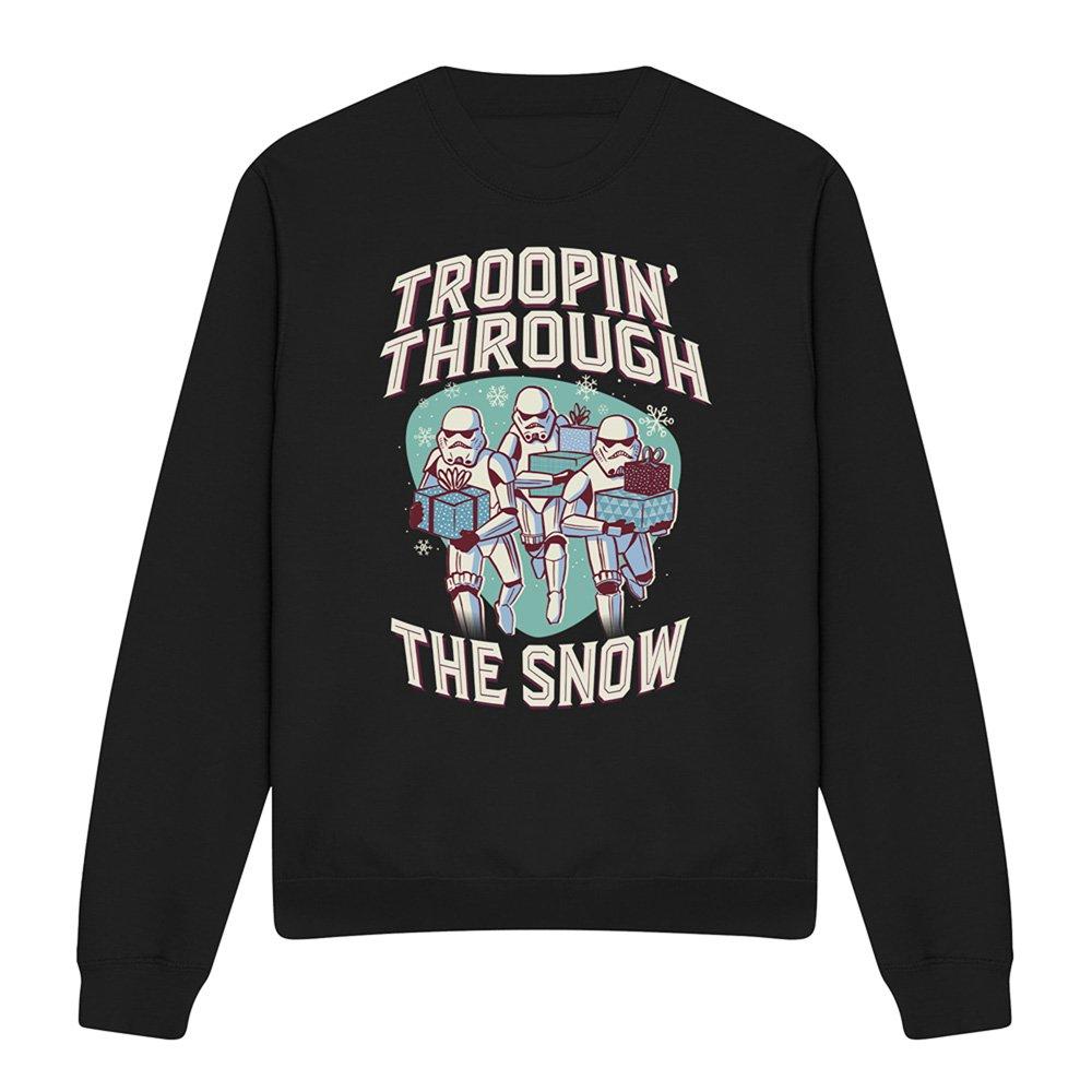 Black - Star Wars - Star Wars Retro Troopin Through The Snow Sweatshi - 4