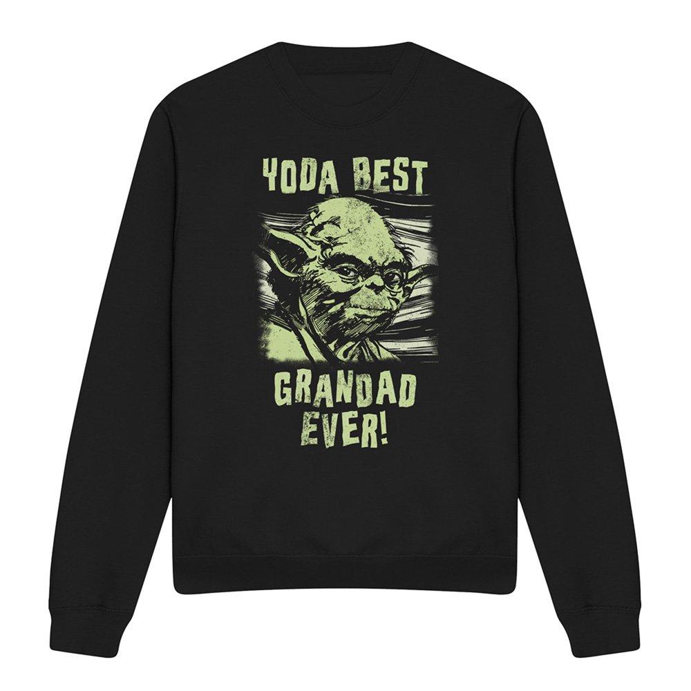 Black - Star Wars - Star Wars Yoda Best Grandad Comic Sweatshirt Black - 4