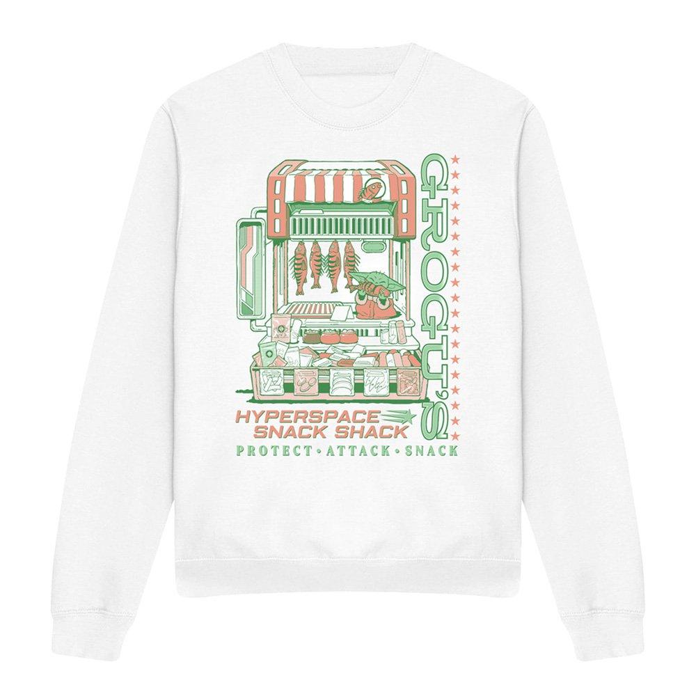 White - Star Wars - The Mandalorian Grogu Snack Shack Market Sweatshir - 4