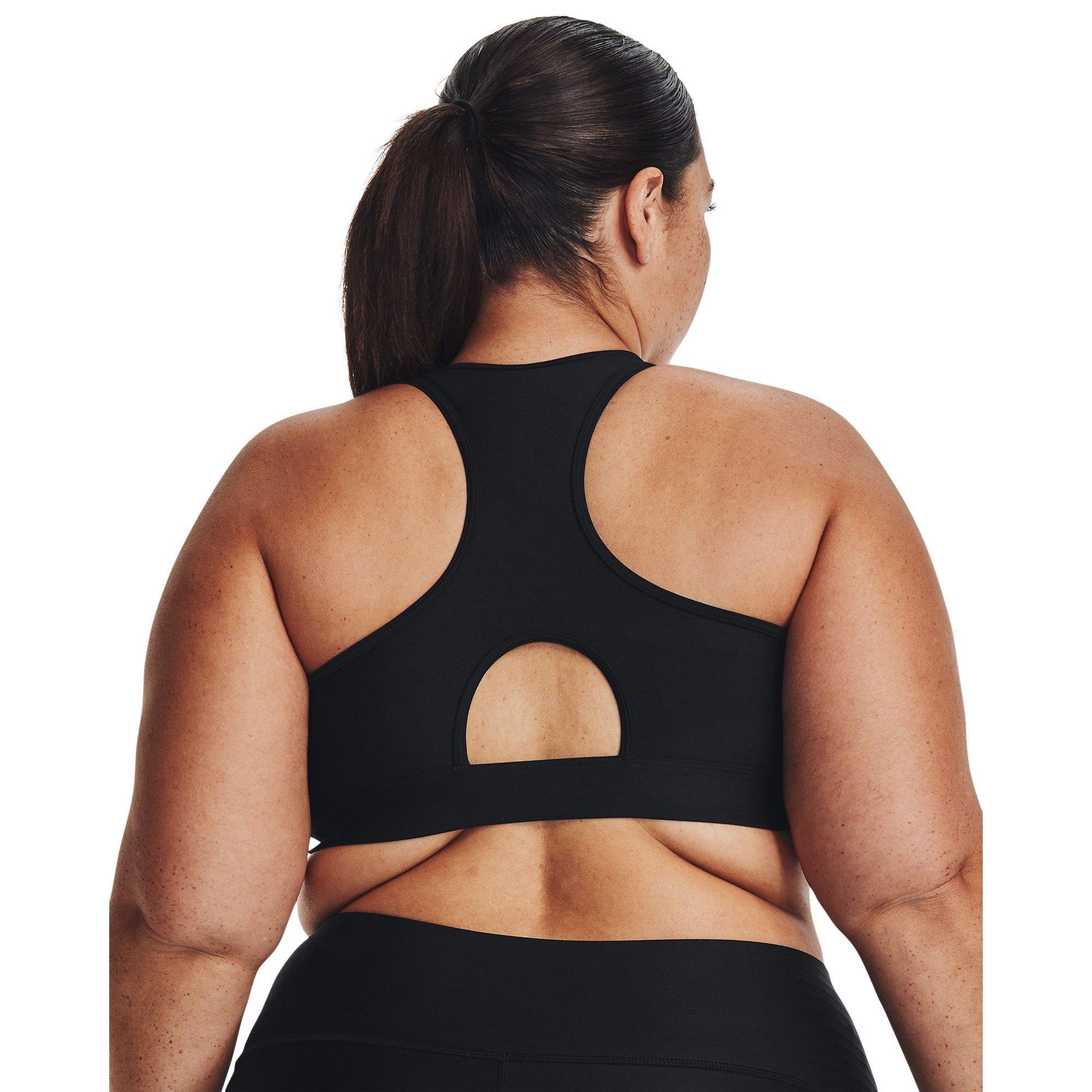 Zwart/Wit - Under Armour - HeatGear Armour Mid Padless Sports Bra Womens - 14