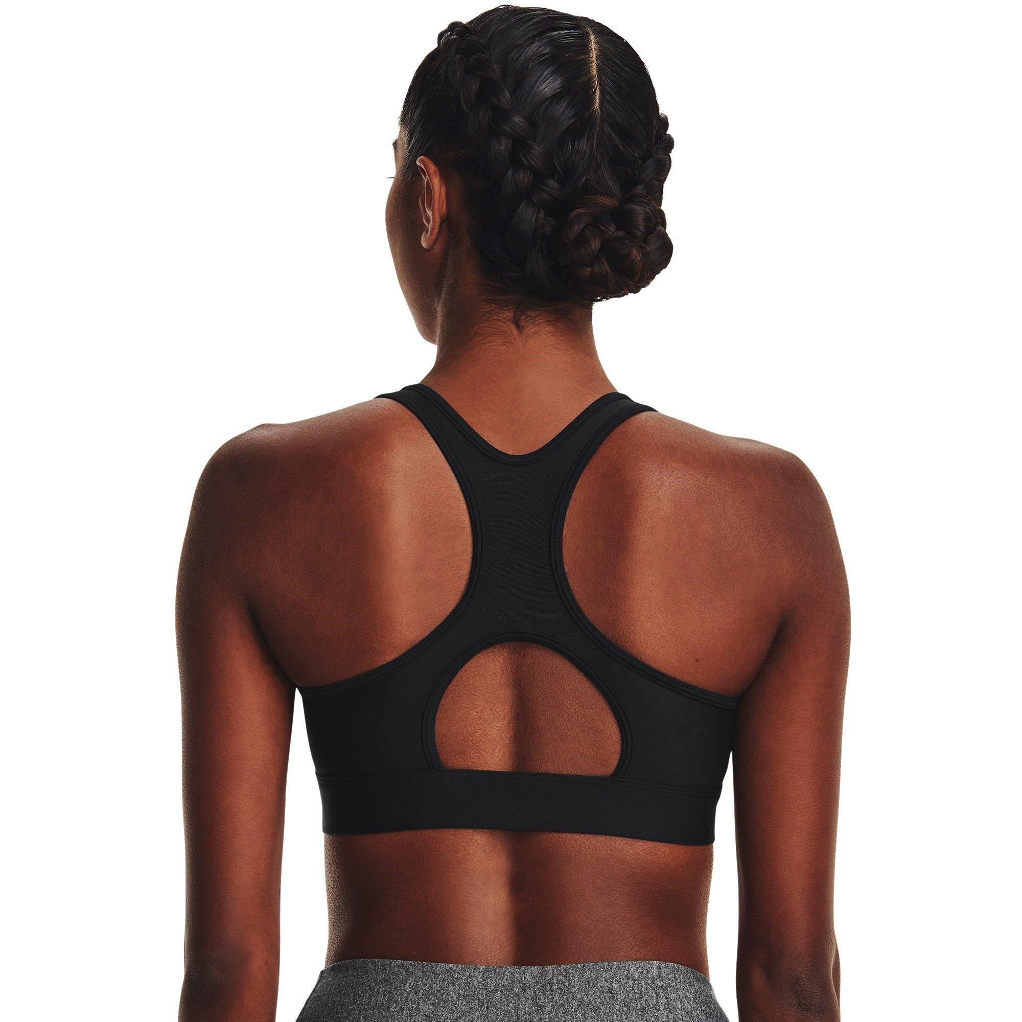 Zwart/Wit - Under Armour - HeatGear Armour Mid Padless Sports Bra Womens - 6
