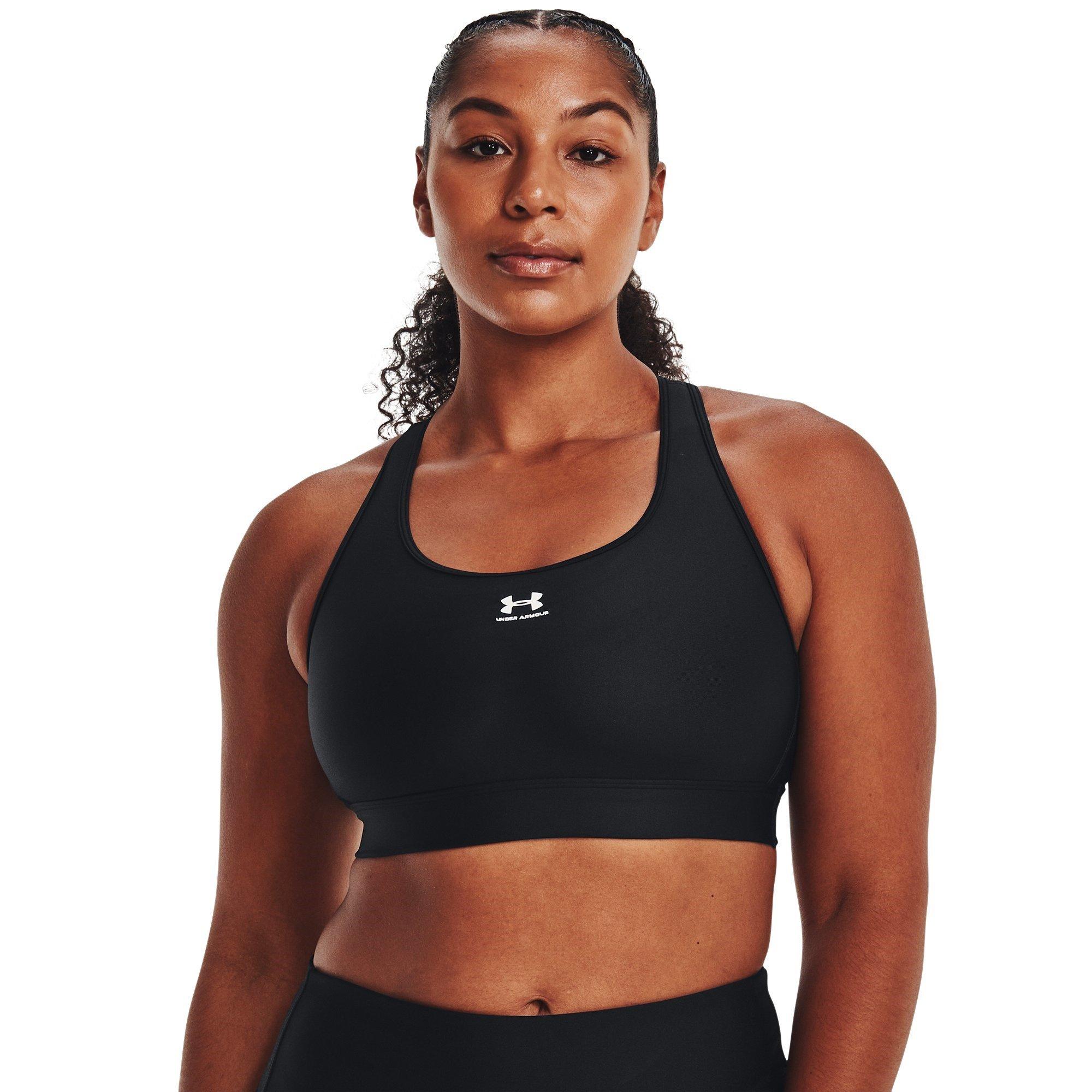 Zwart/Wit - Under Armour - HeatGear Armour Mid Padless Sports Bra Womens - 9