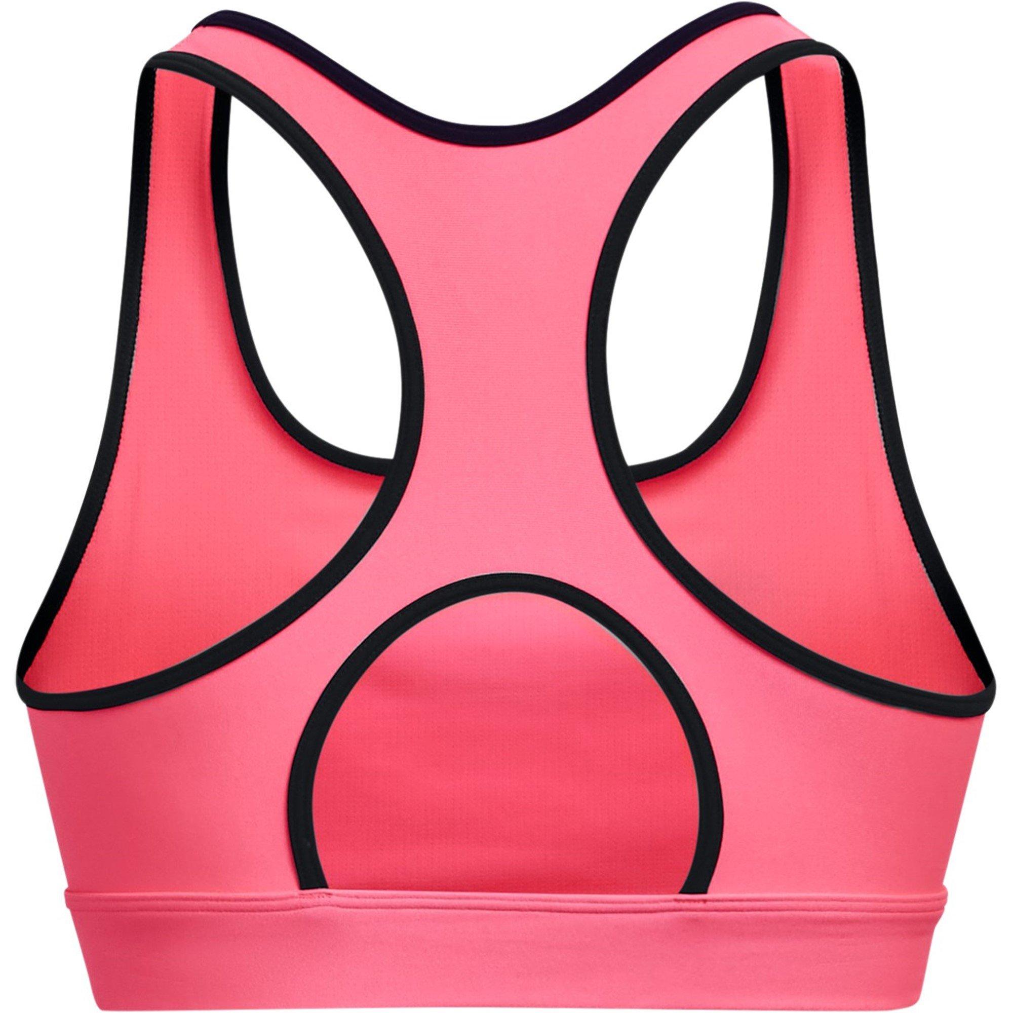 Cerise - Under Armour - HeatGear Armour Mid Padless Sports Bra Womens - 2