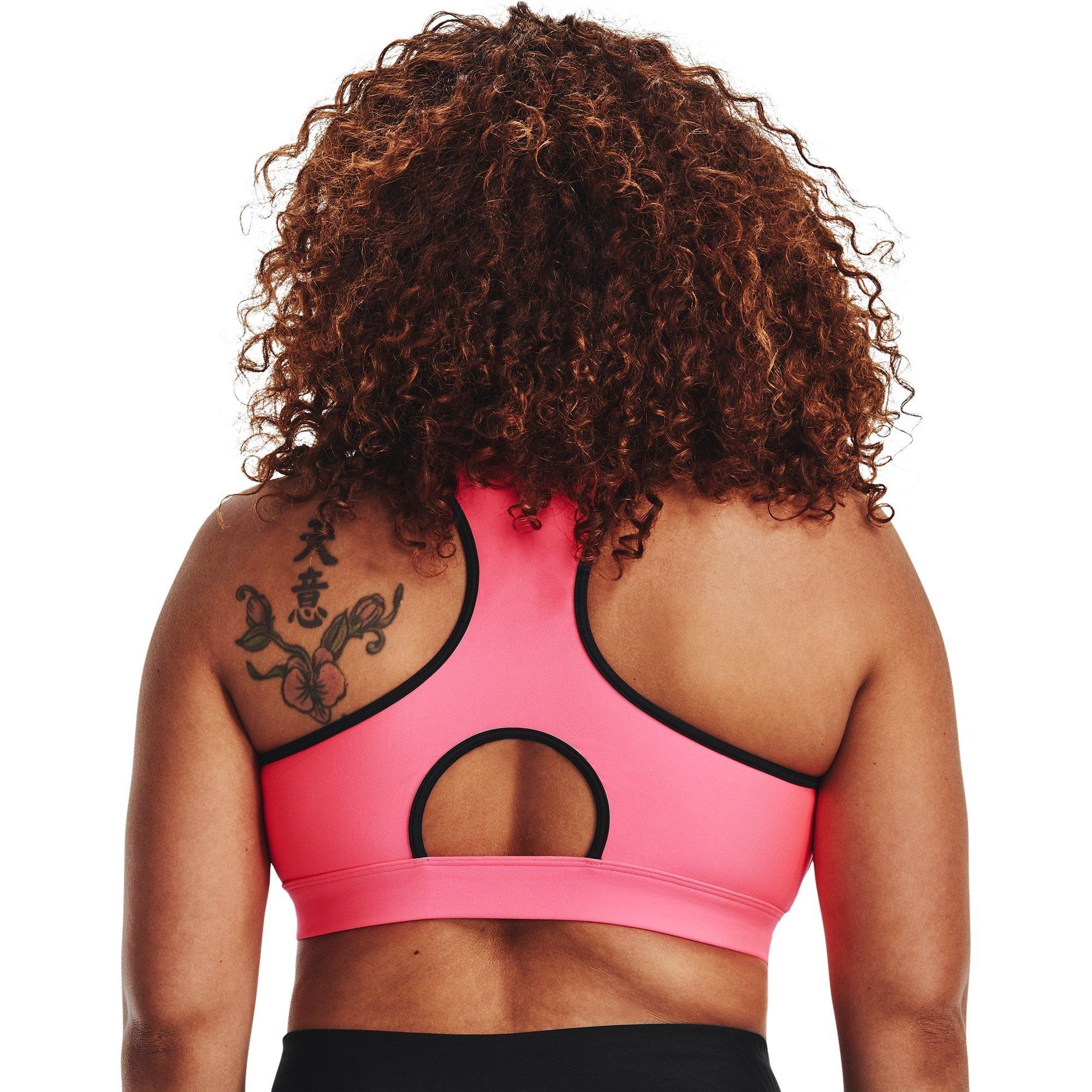 Cerise - Under Armour - HeatGear Armour Mid Padless Sports Bra Womens - 12