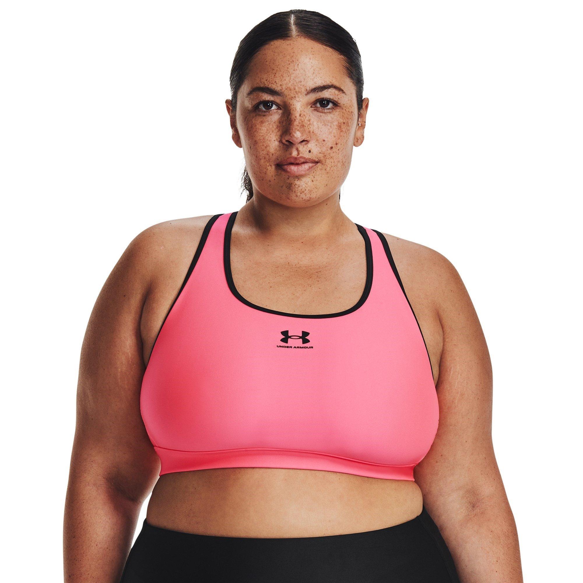 Cerise - Under Armour - HeatGear Armour Mid Padless Sports Bra Womens - 13