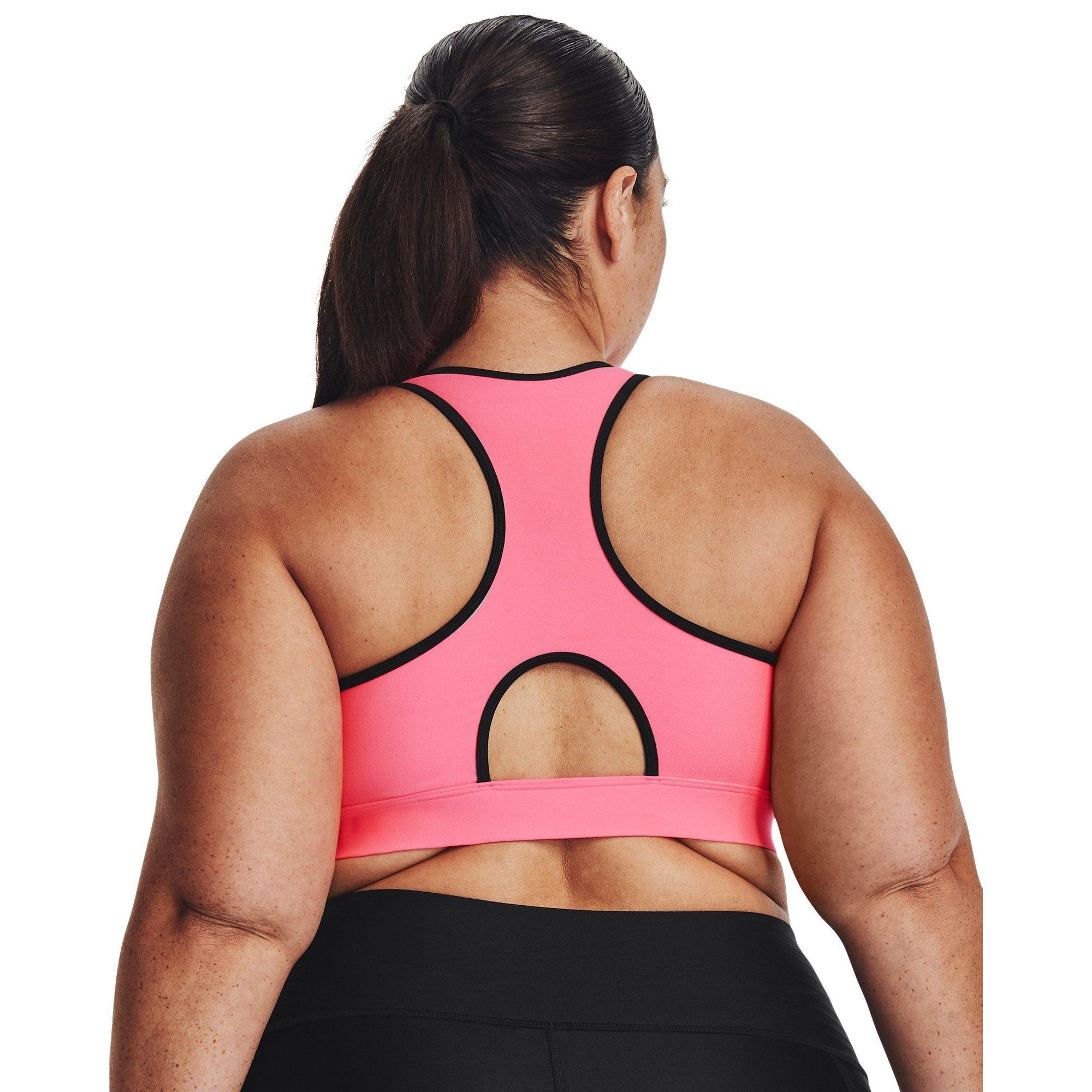 Cerise - Under Armour - HeatGear Armour Mid Padless Sports Bra Womens - 14