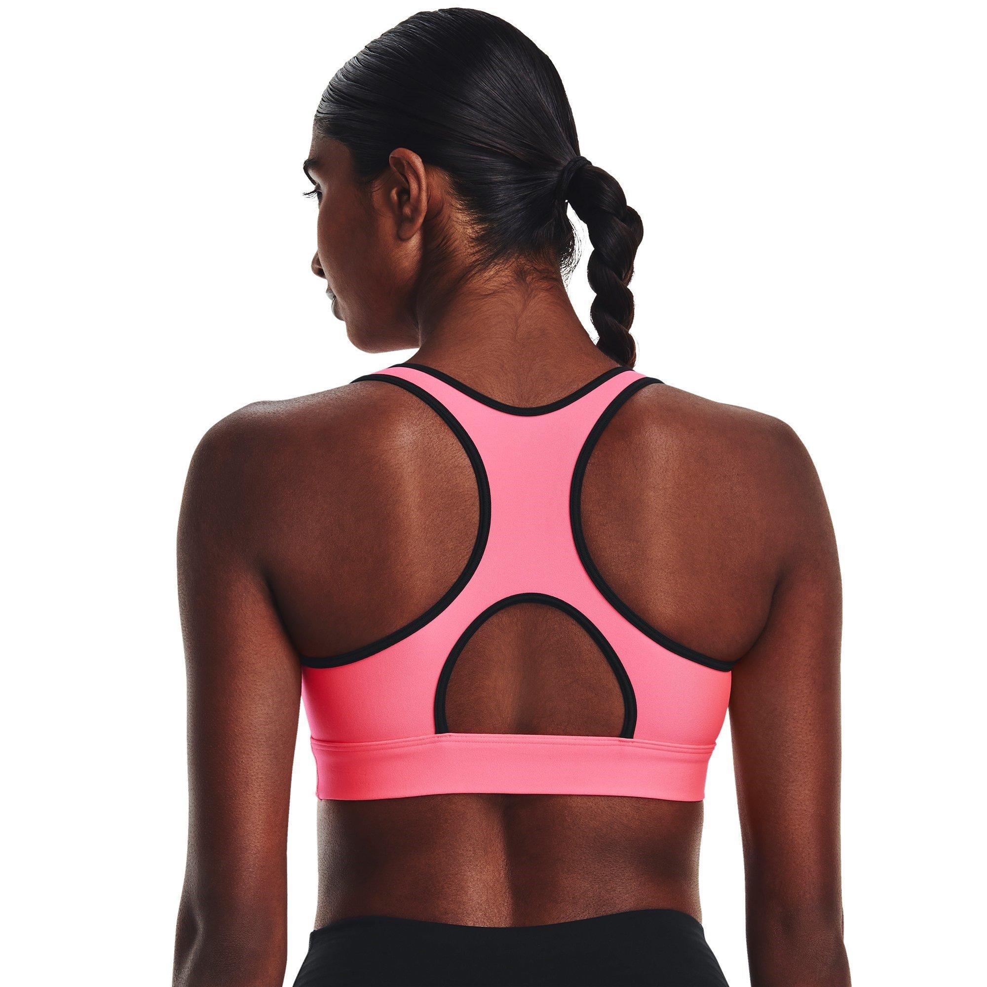 Cerise - Under Armour - HeatGear Armour Mid Padless Sports Bra Womens - 6