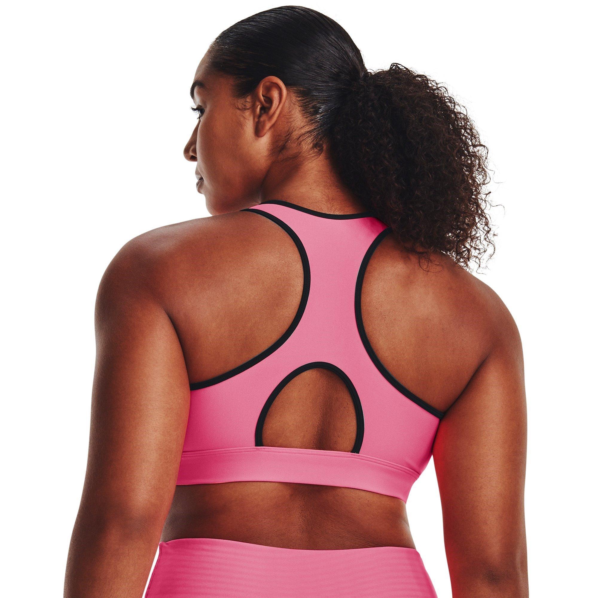 Cerise - Under Armour - HeatGear Armour Mid Padless Sports Bra Womens - 9