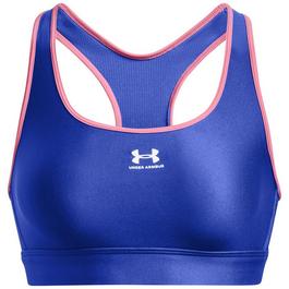 Under Armour UA HeatGear Armour Mid Padless Sports Bra Womens