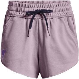 Under Armour UA Project Rock Rival Terry Disrupt Shorts Womens