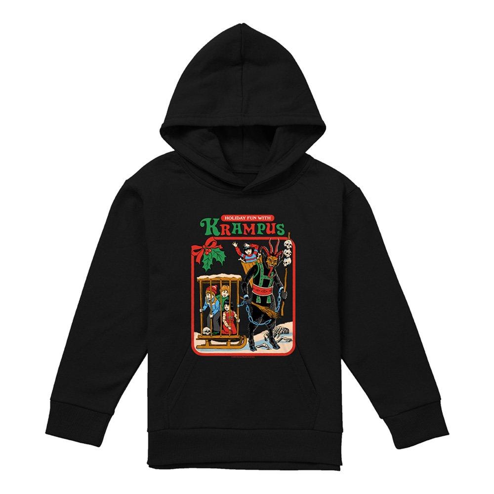 Black - Steven Rhodes - Steven Rhodes Fun With Krampus Youth Kids Hoodie - 1