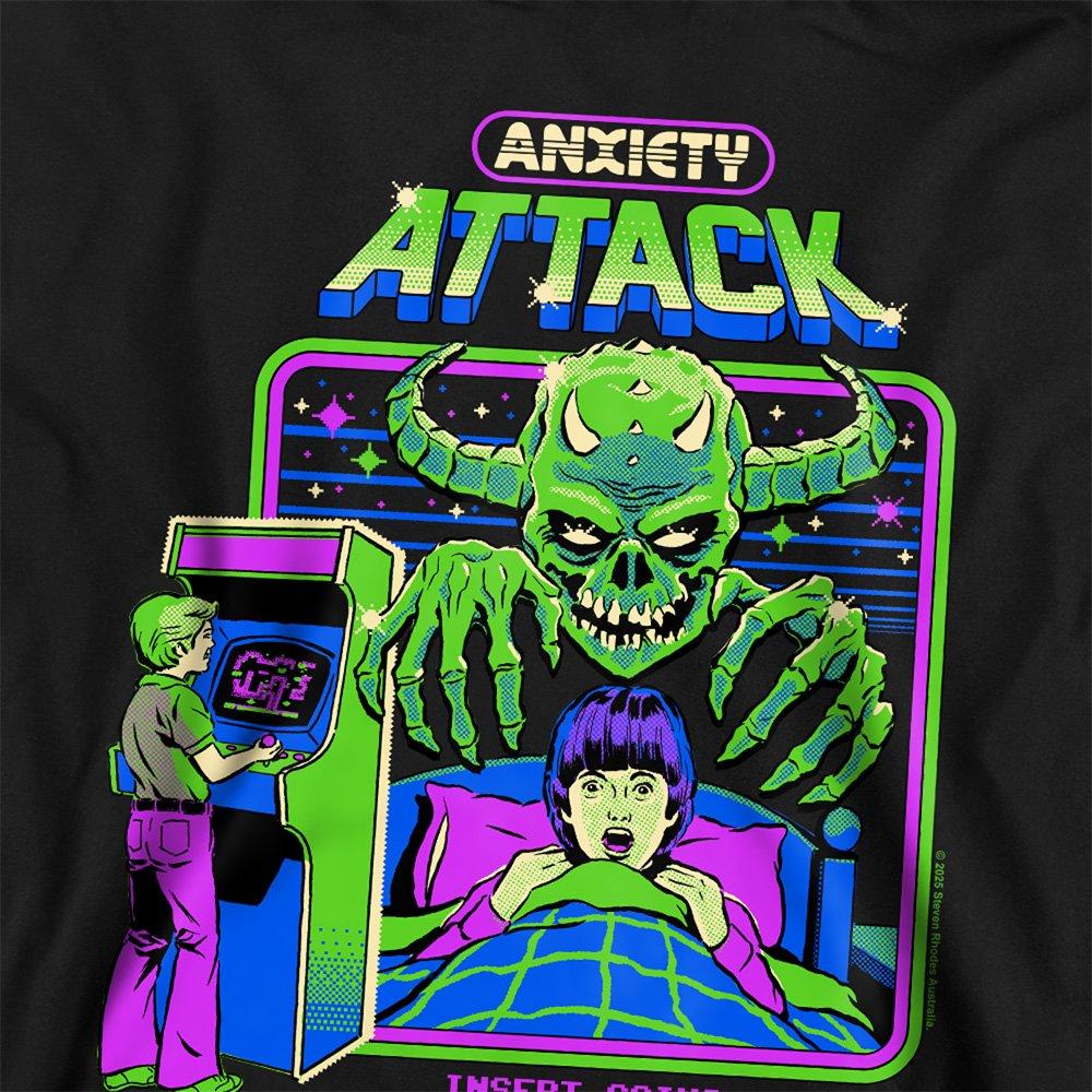 Black - Steven Rhodes - Steven Rhodes Anxiety Attack Youth Kids Hoodie Bl - 2