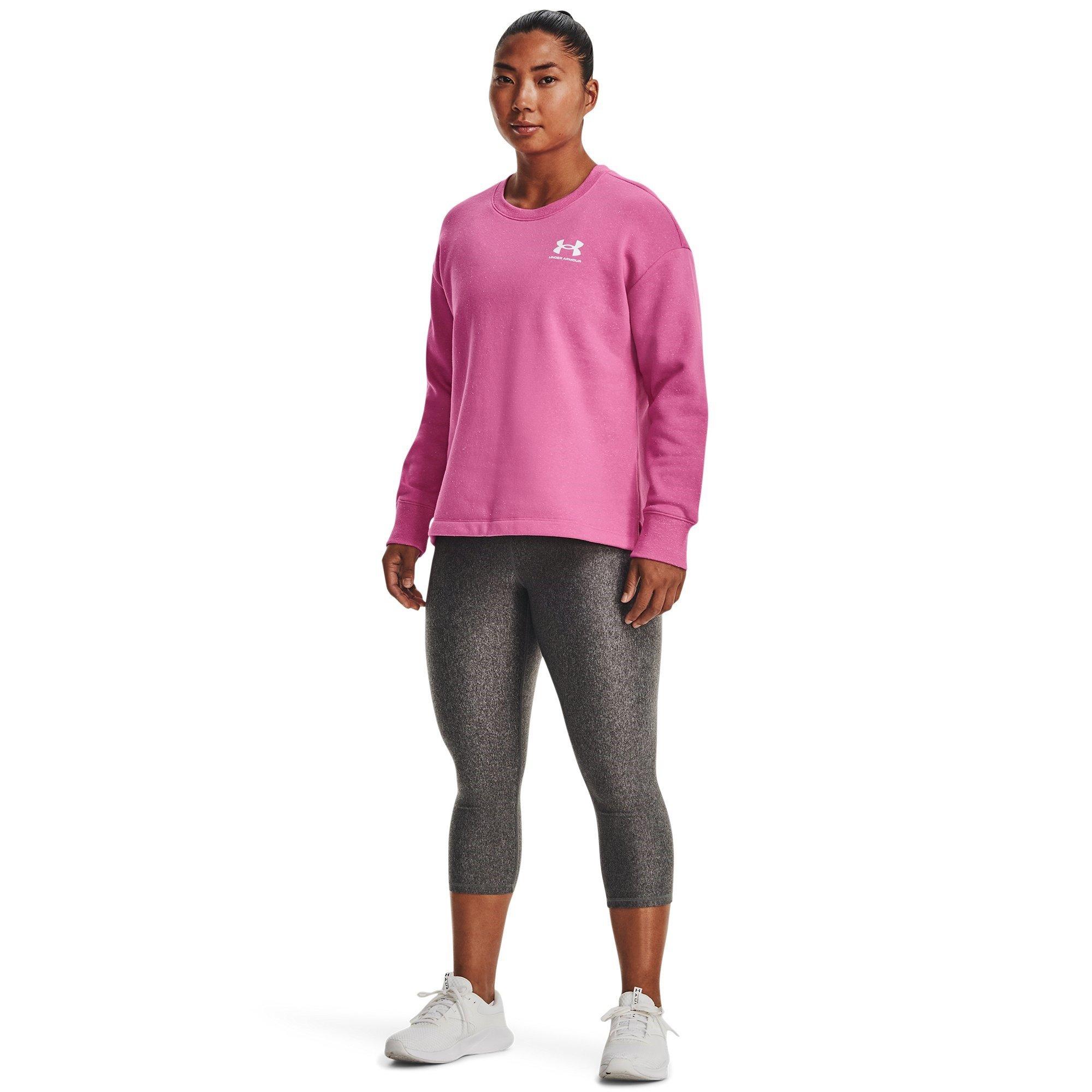 Roze - Under Armour - Rival Fleece Oversize Crew Womens - 4