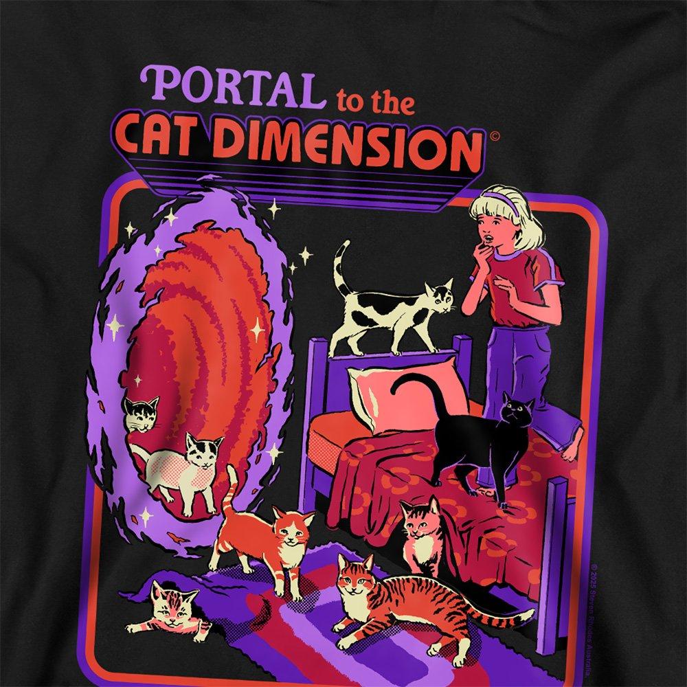 Black - Steven Rhodes - Steven Rhodes Cat Dimension Youth Kids Hoodie Bla - 2