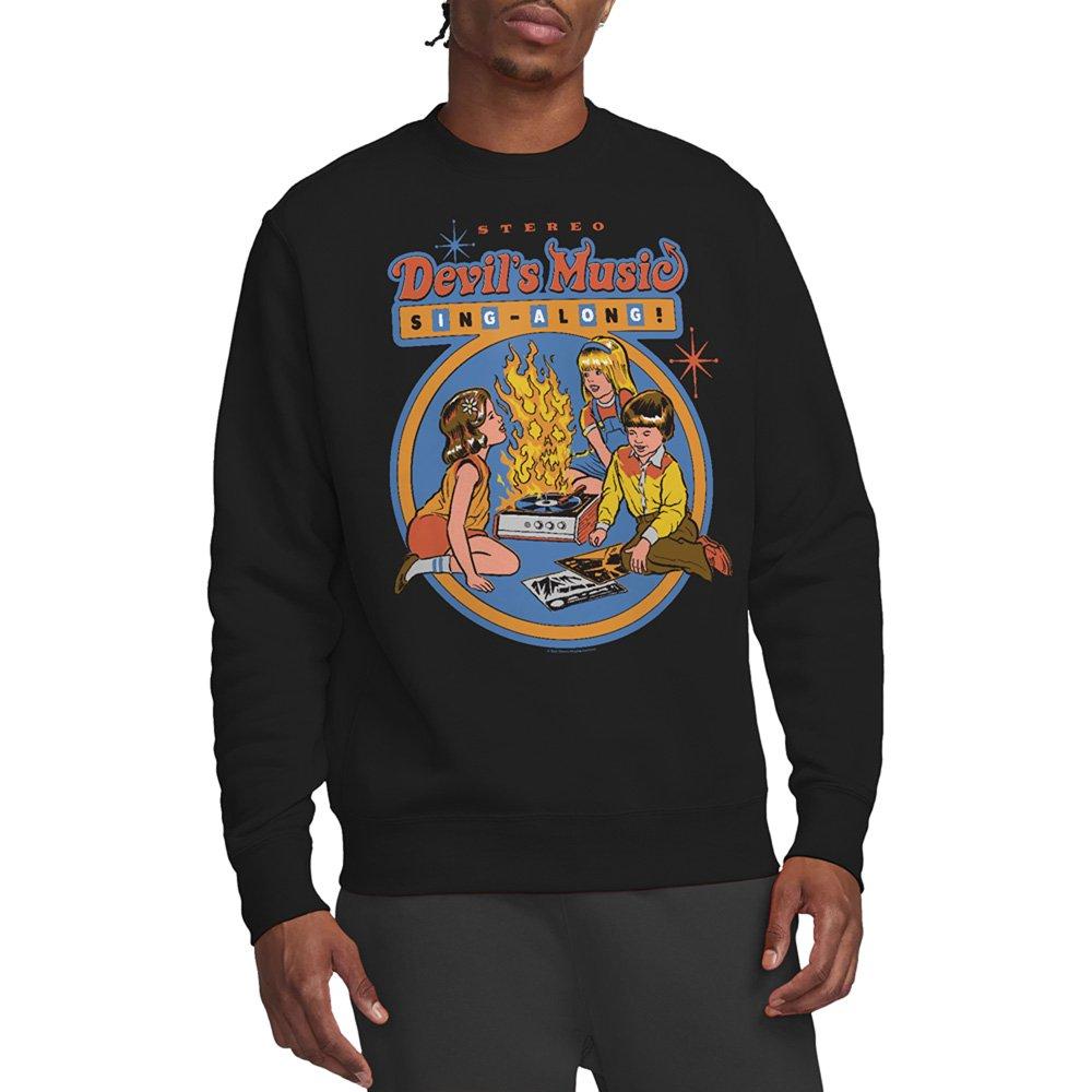 Black - Steven Rhodes - Steven Rhodes Devils Music Singalong Sweatshirt B - 1