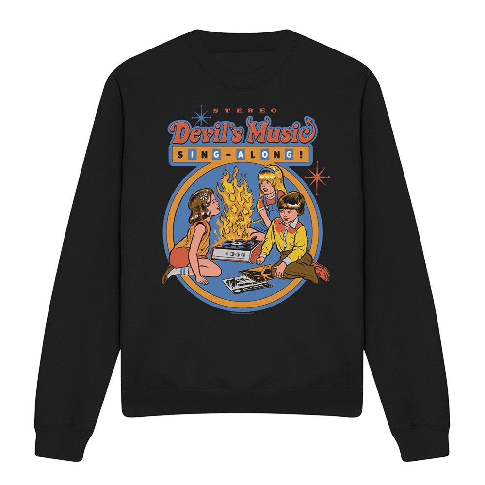 Black - Steven Rhodes - Steven Rhodes Devils Music Singalong Sweatshirt B - 4