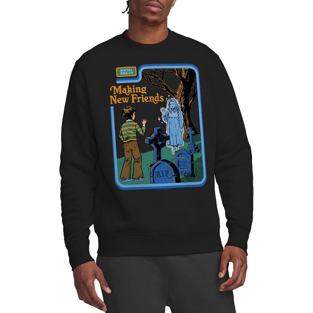 Black - Steven Rhodes - Steven Rhodes Making New Friends Sweatshirt Black - 1