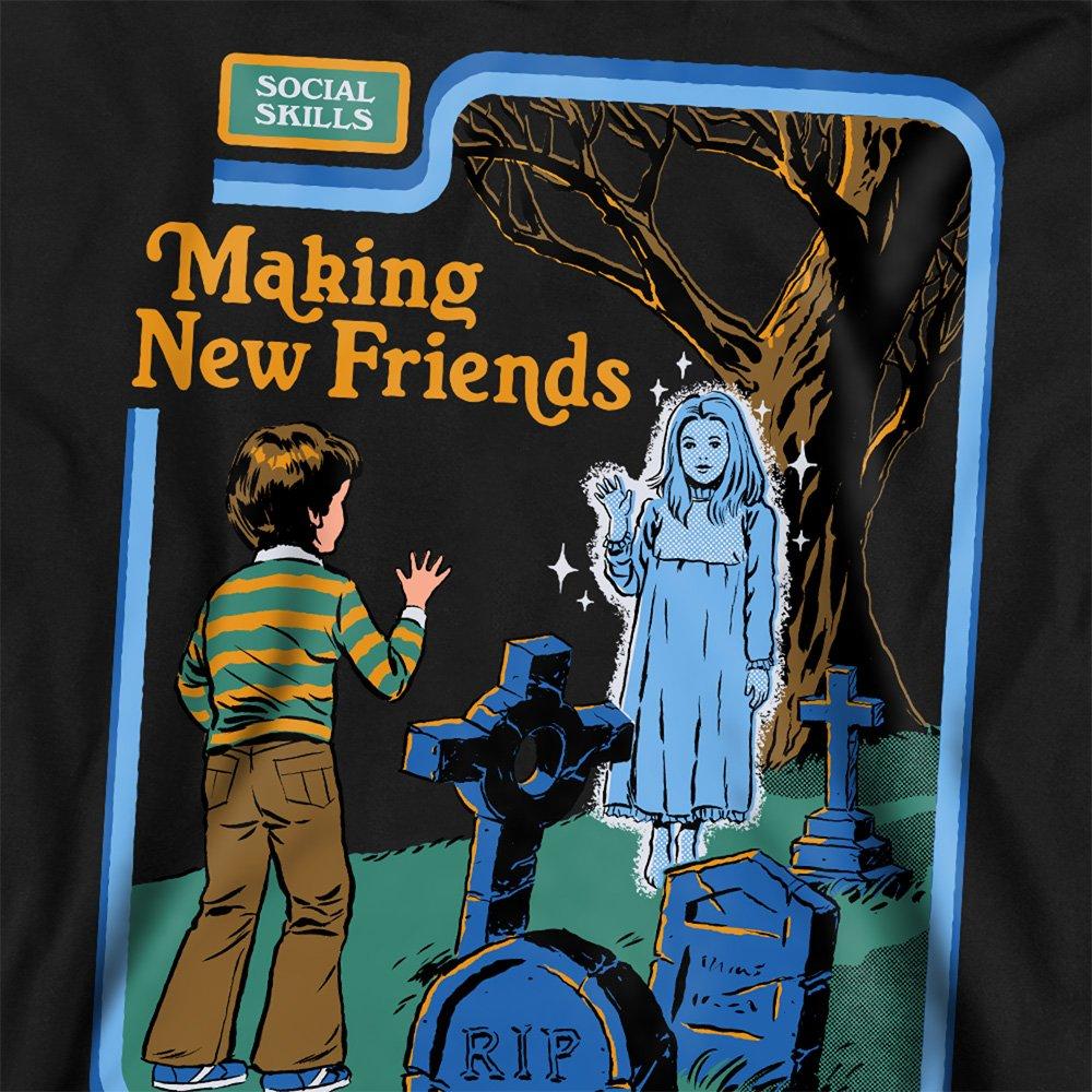 Black - Steven Rhodes - Steven Rhodes Making New Friends Sweatshirt Black - 2
