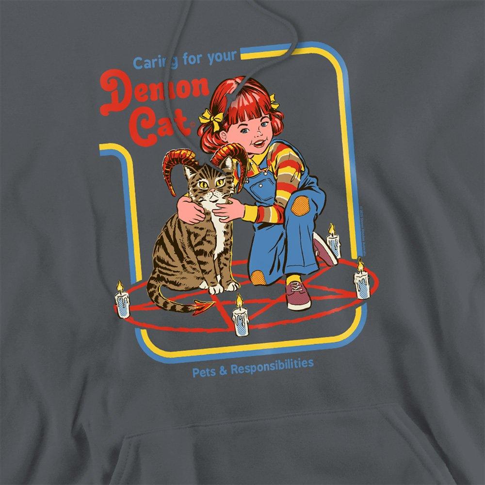 Charcoal - Steven Rhodes - Steven Rhodes Caring For Your Demon Cat Hoodie Ch - 2