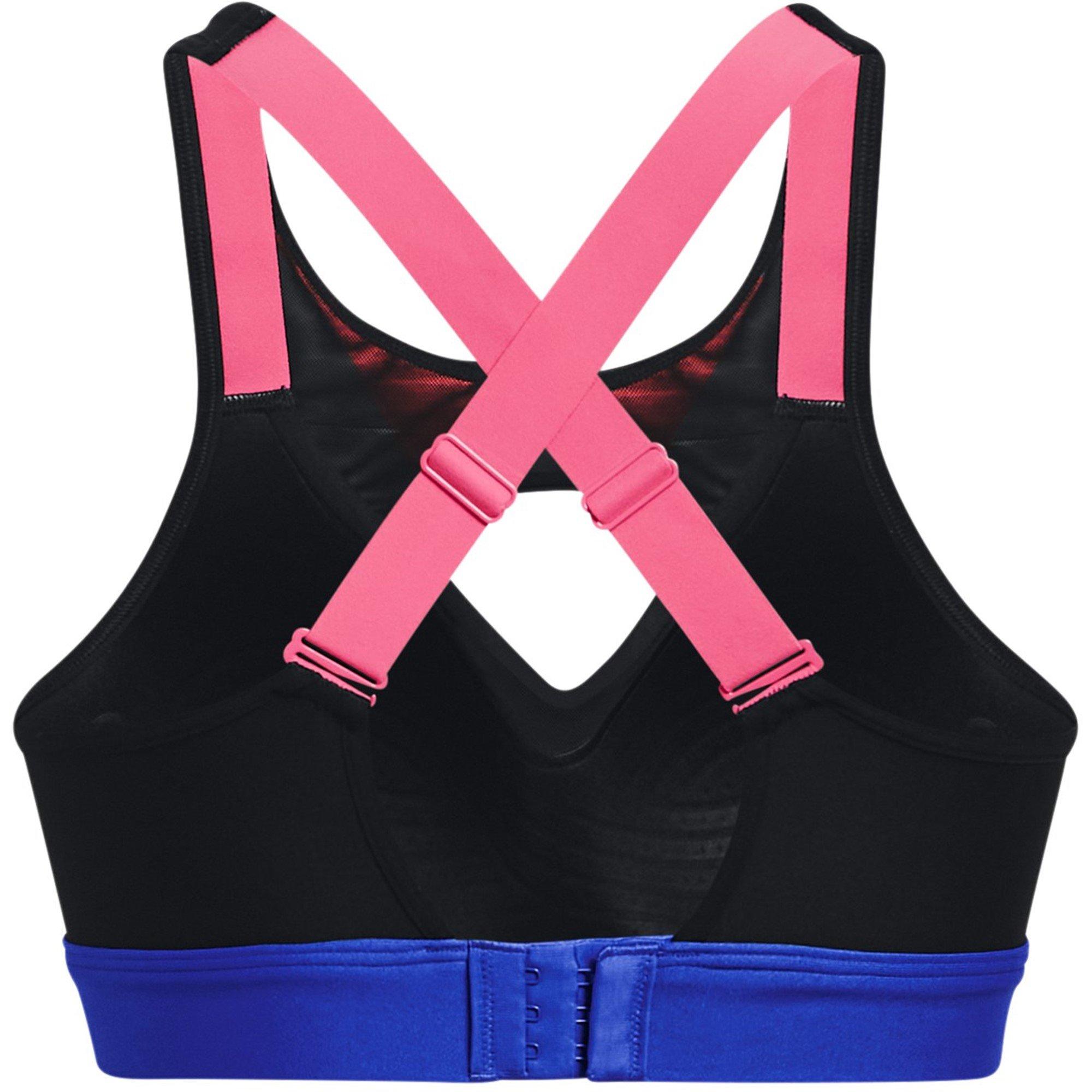 Black/Pink - Under Armour - Infinity Harness High Impact Sports Bra - 2