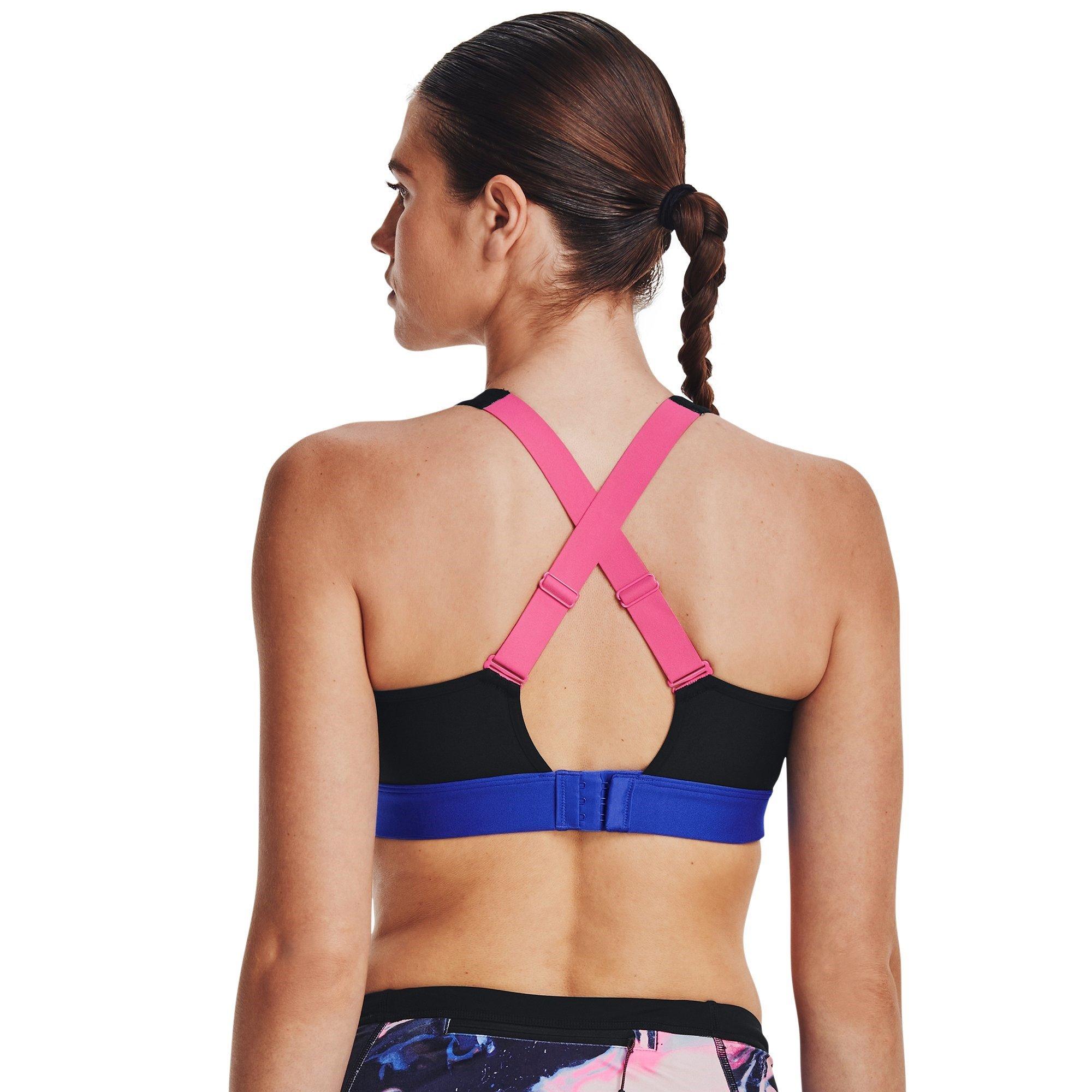 Black/Pink - Under Armour - Infinity Harness High Impact Sports Bra - 4